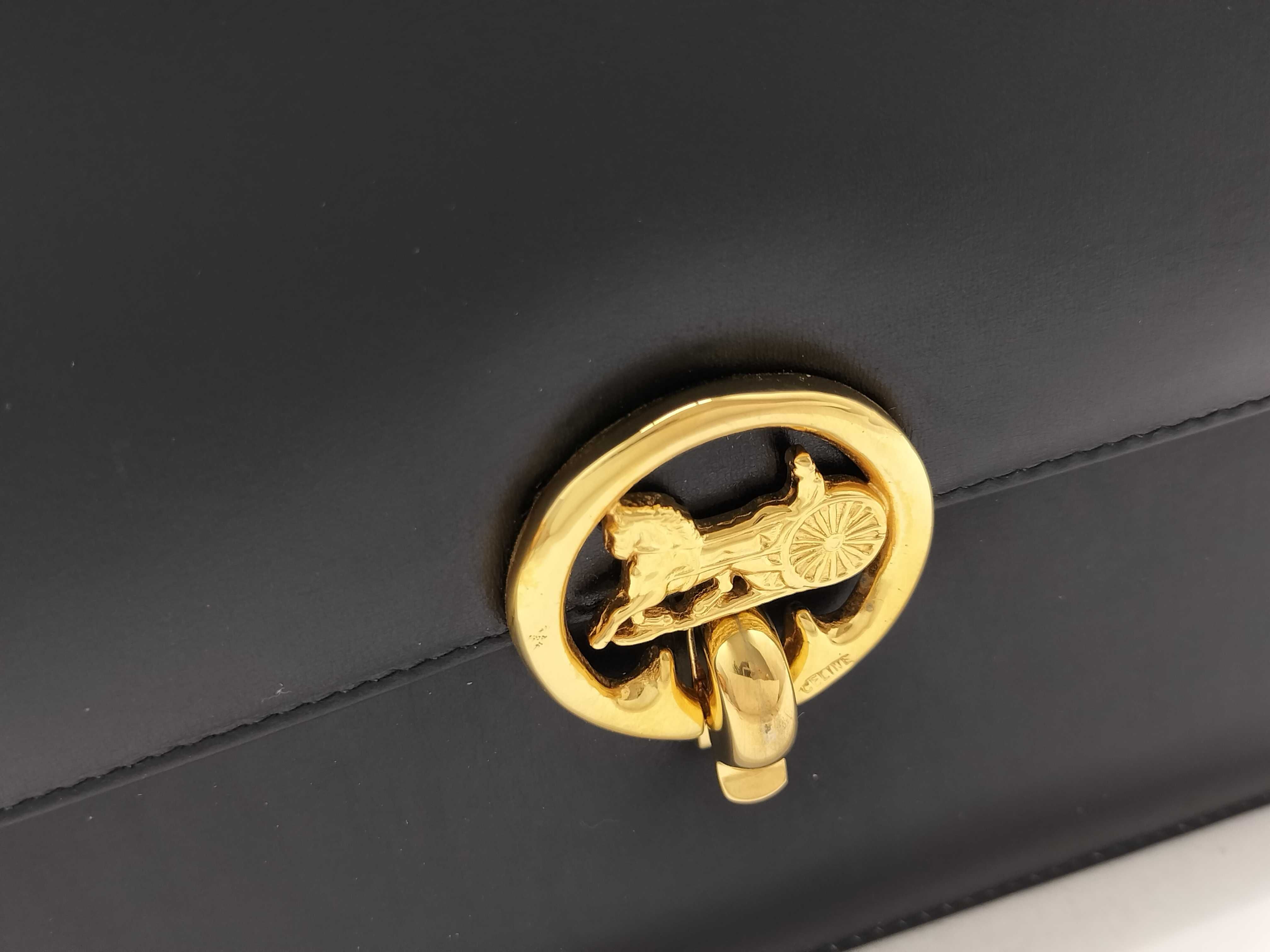 carriage shoulder leather black shoulder bag — view 15