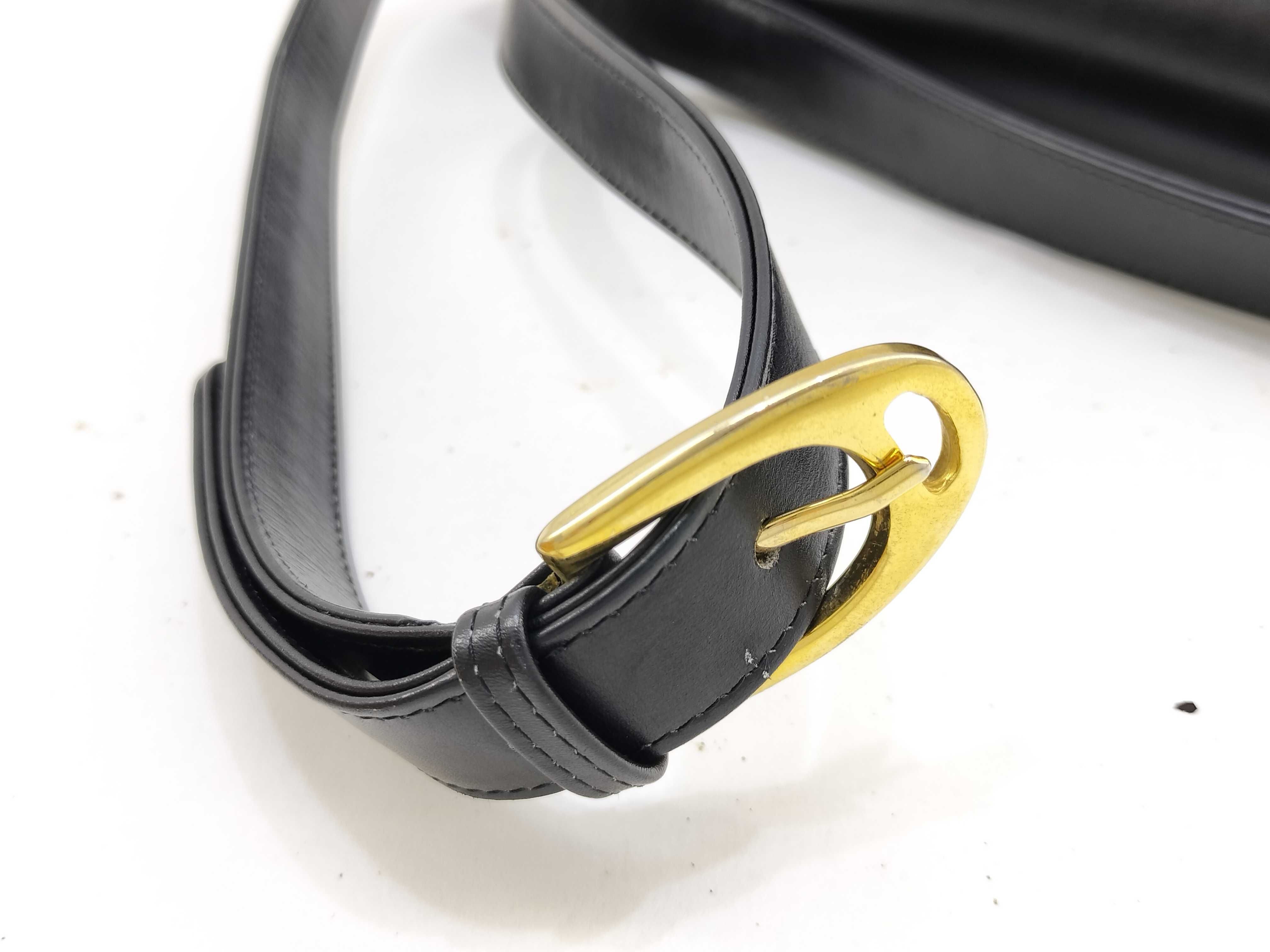 carriage shoulder leather black shoulder bag — view 7
