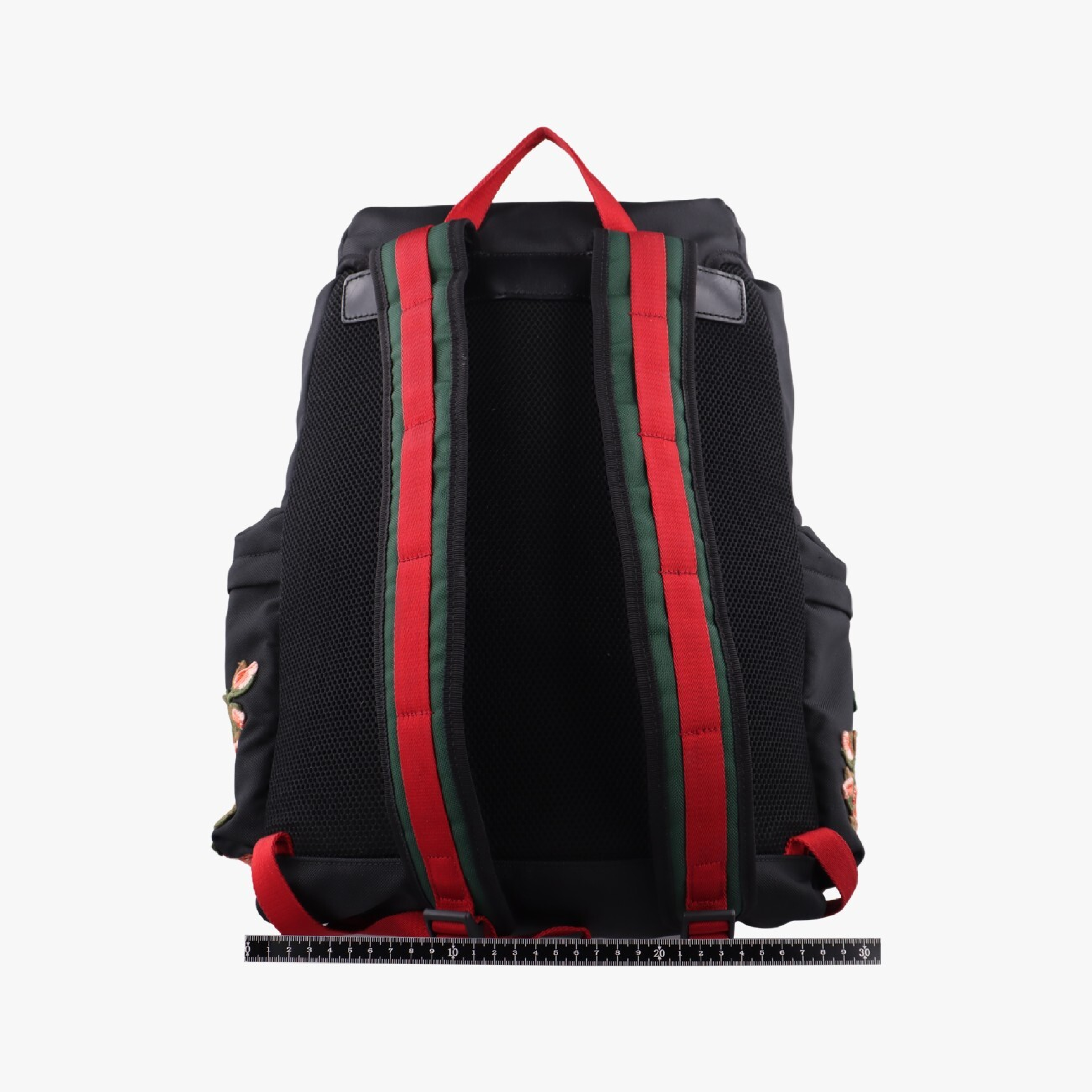 Sherry Line Embroidered Tiger Black x Multicolor Canvas Backpack 429037 E022463164 — view 2