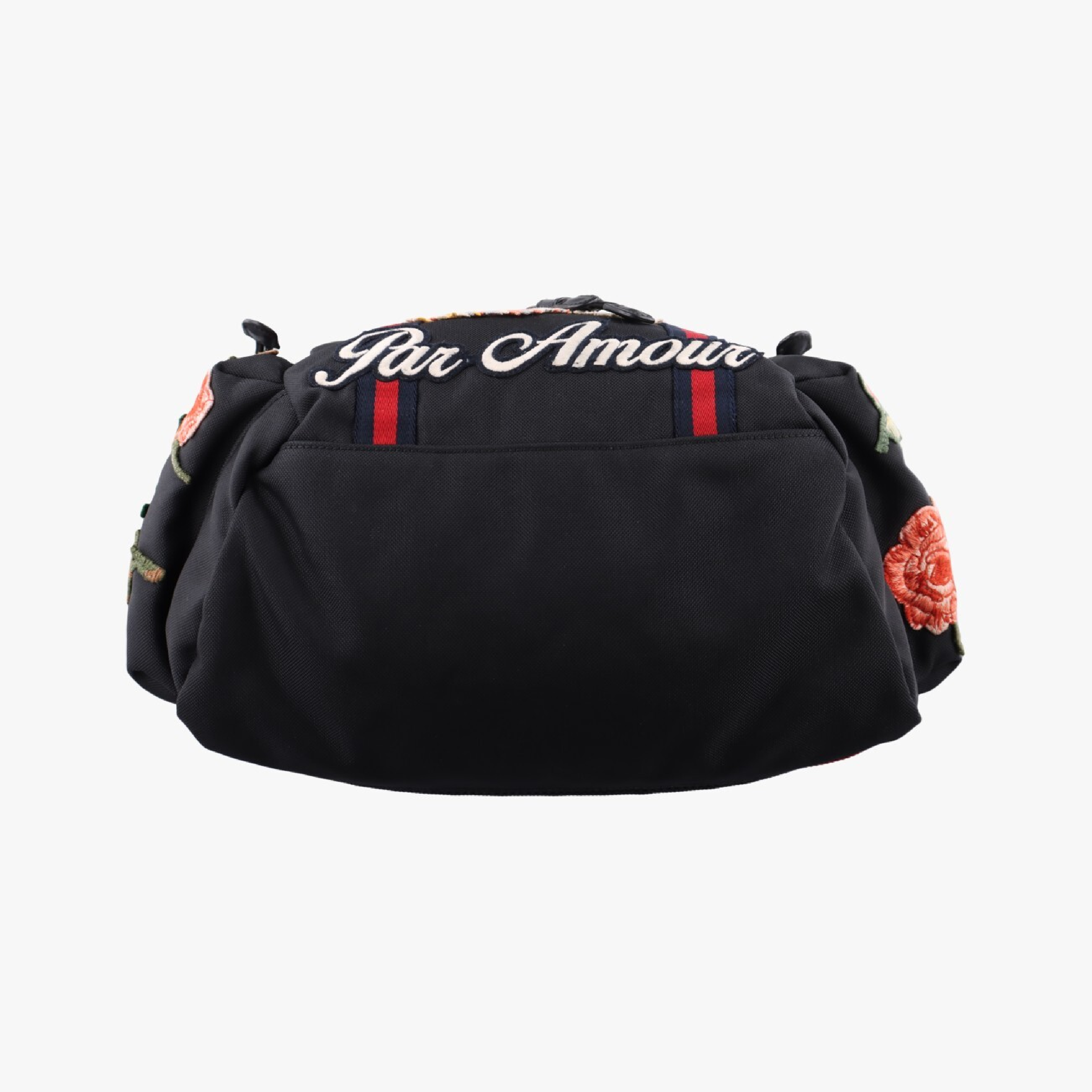 Sherry Line Embroidered Tiger Black x Multicolor Canvas Backpack 429037 E022463164 — view 3