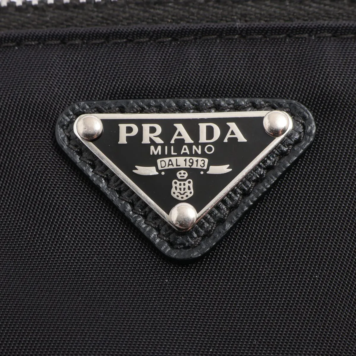Tessuto Triangle Logo 2TT117 Nylon Coin Case Black — view 4