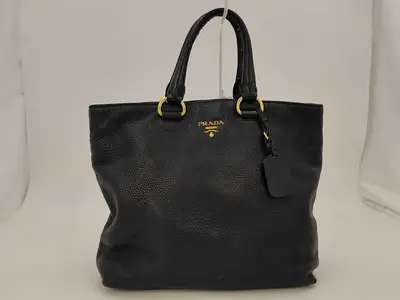 BAG LEATHER NO STRAP SHOULDER BLACK Tote Bag