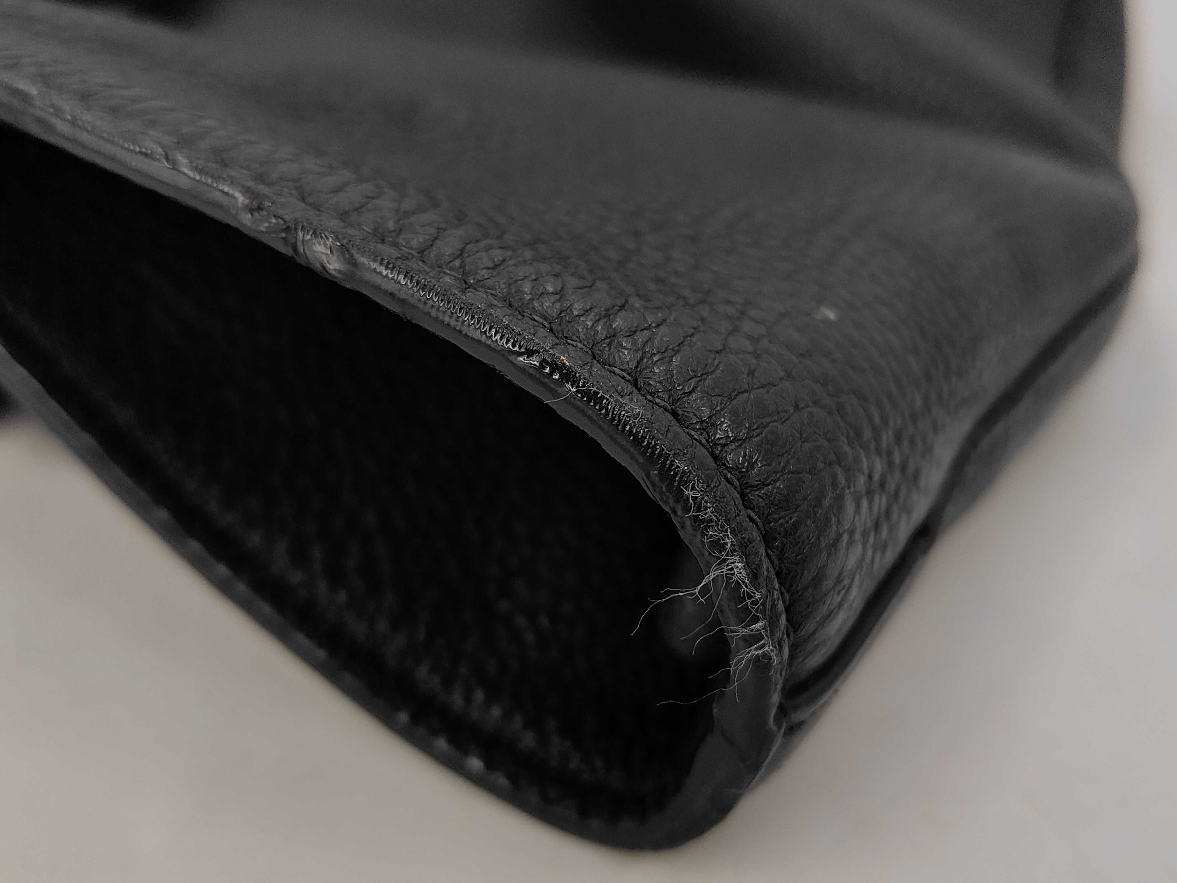 BAG LEATHER NO STRAP SHOULDER BLACK Tote Bag — view 12