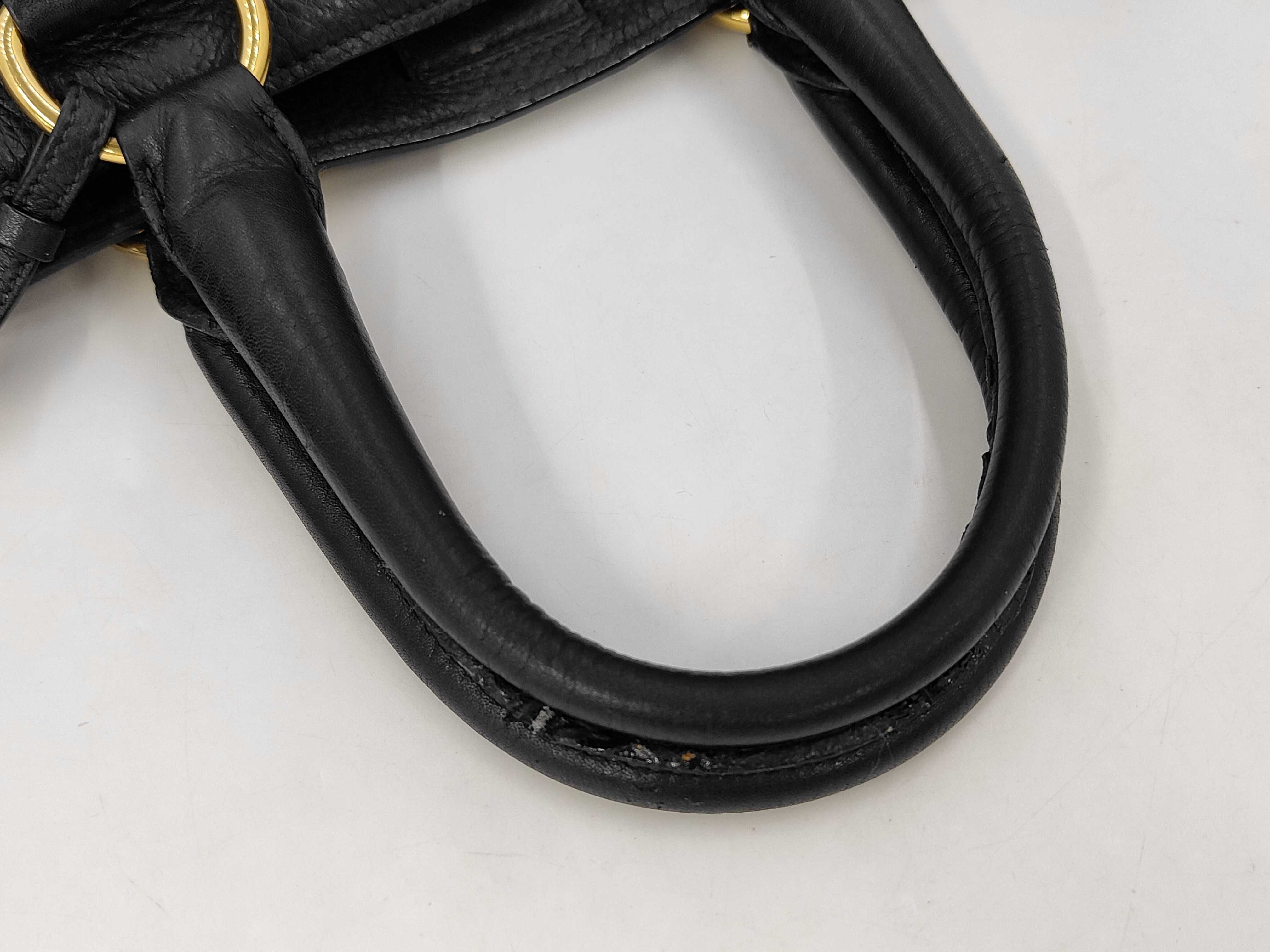 BAG LEATHER NO STRAP SHOULDER BLACK Tote Bag — view 5