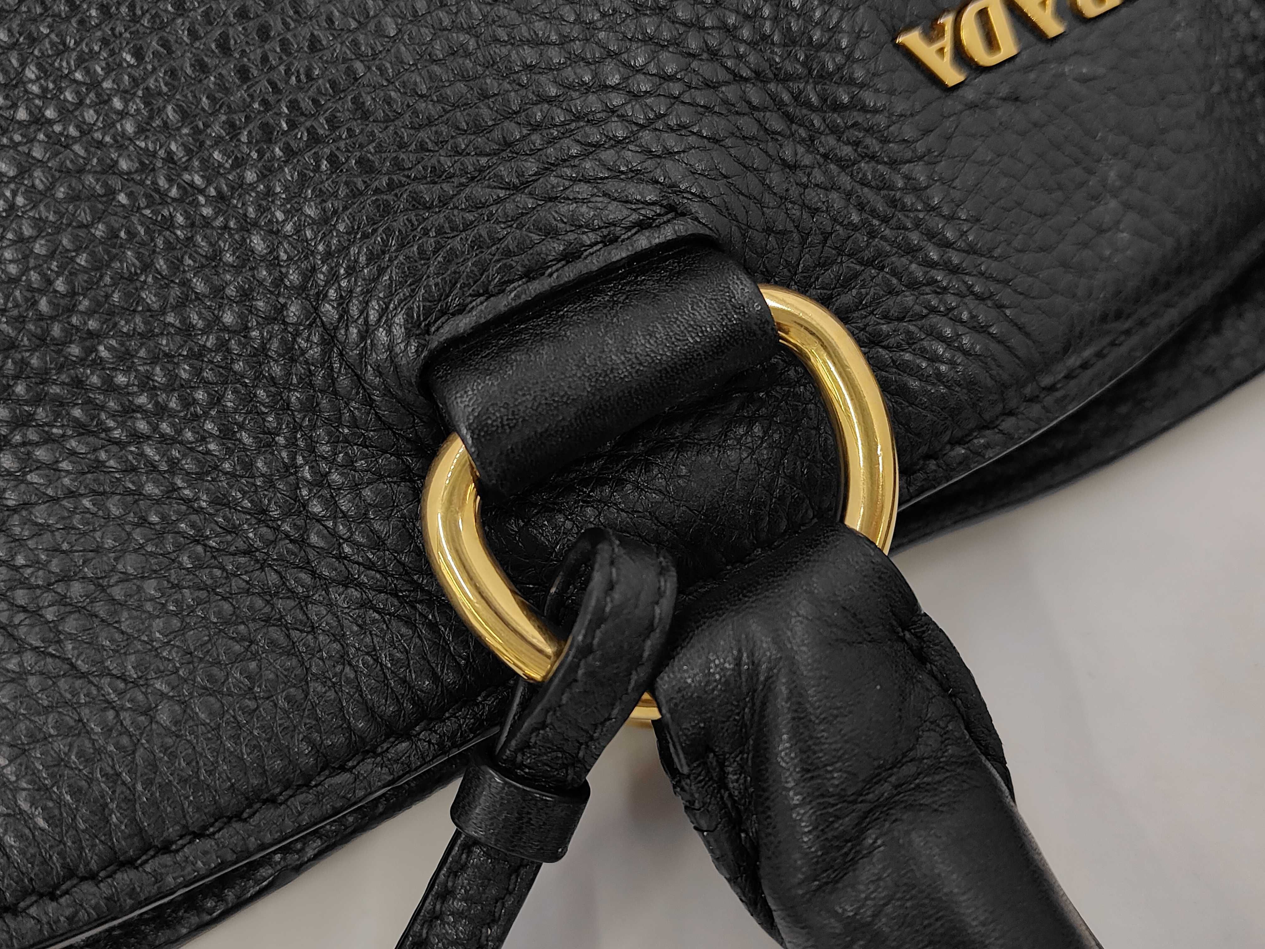 BAG LEATHER NO STRAP SHOULDER BLACK Tote Bag — view 7