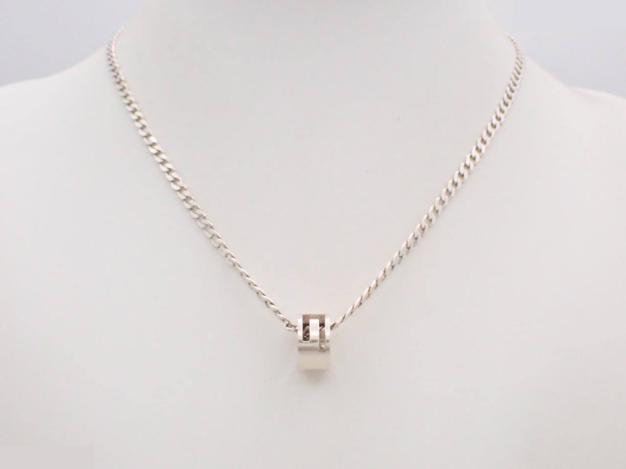 Cutout G-ring necklace, 925 sterling silver, 15.8g, neck circumference approx. 45cm — view 3