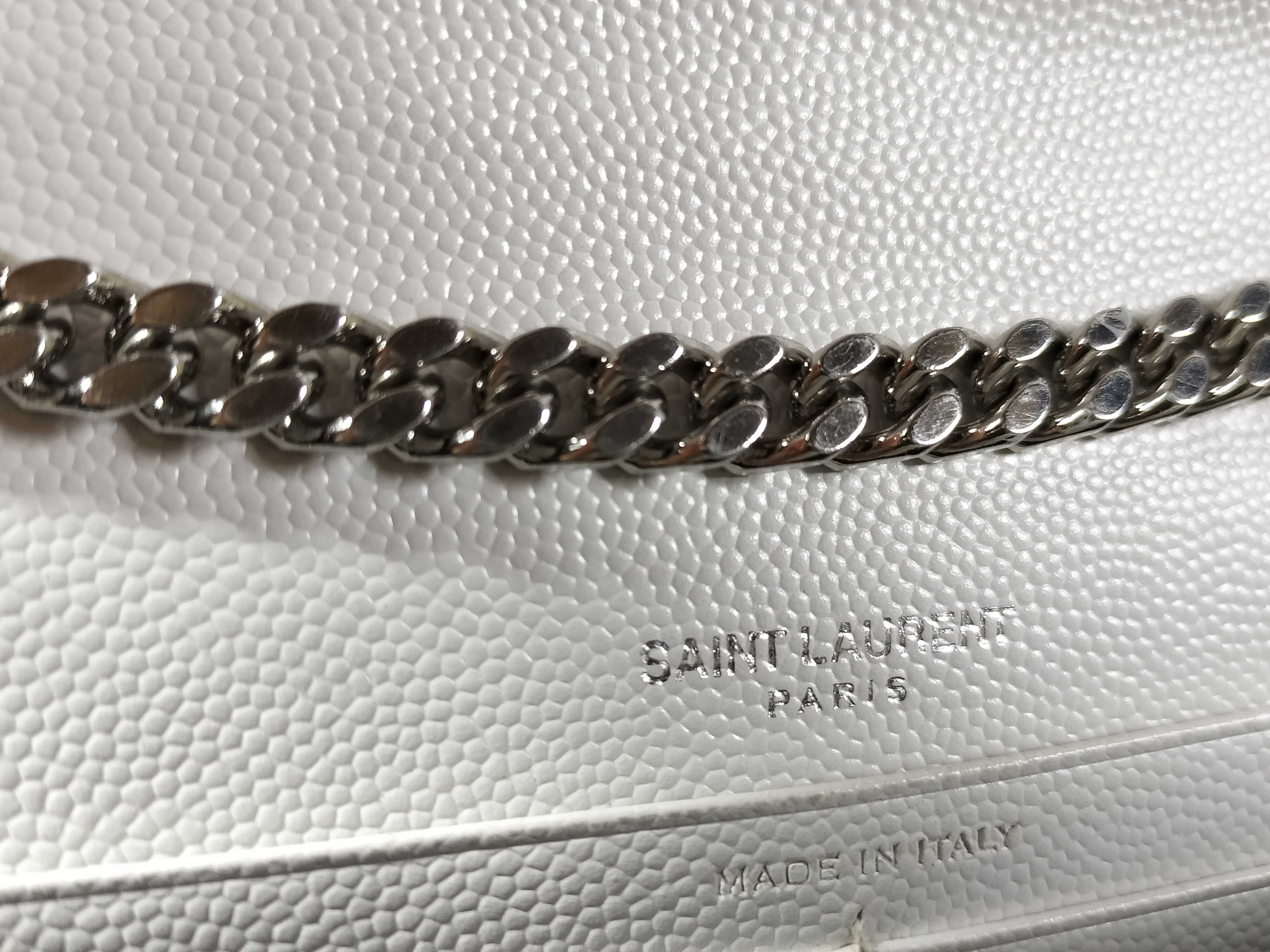 Chain Wallet Leather White Shoulder Bag — view 11