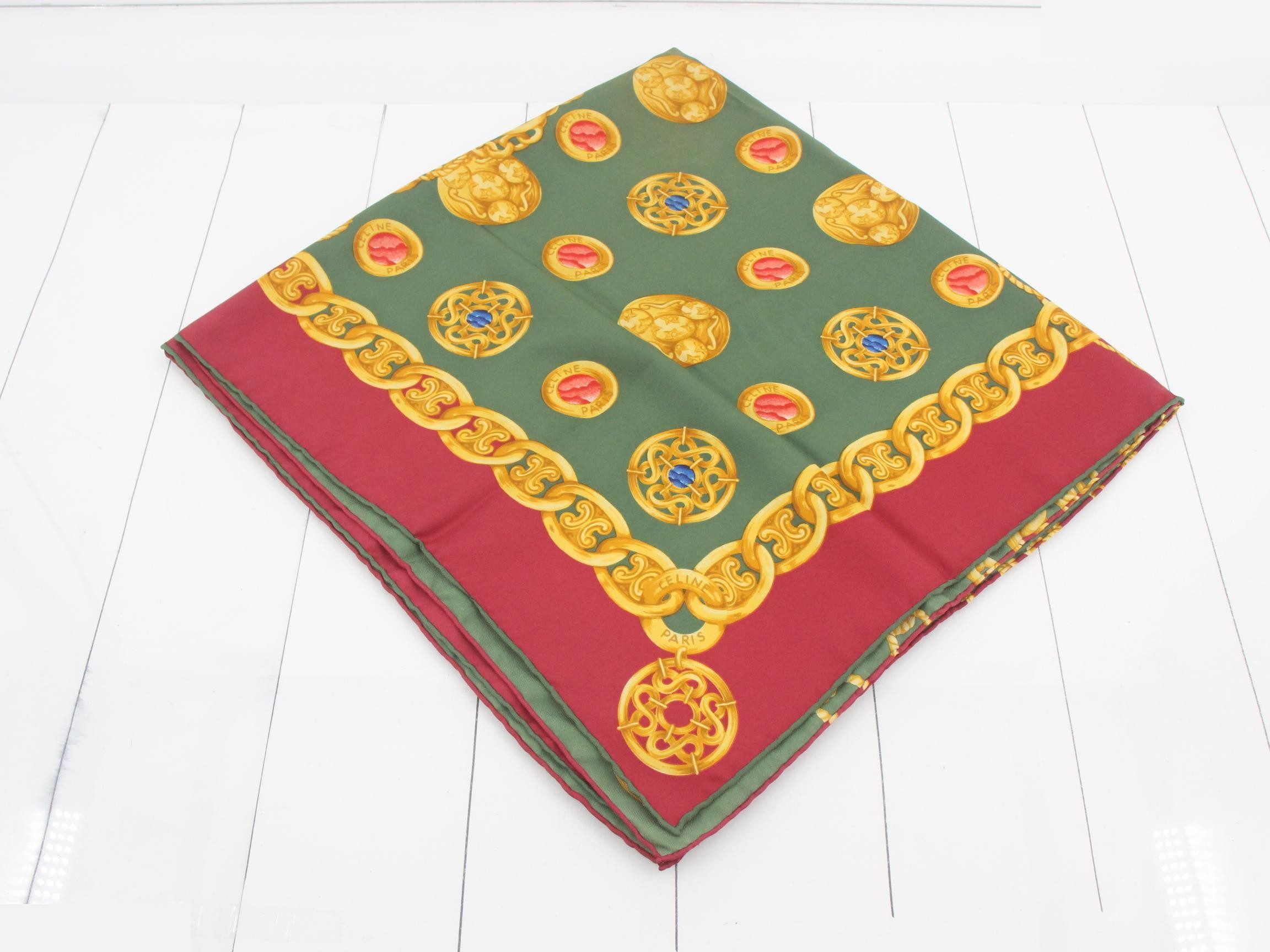 silk scarf, chain pattern — view 2