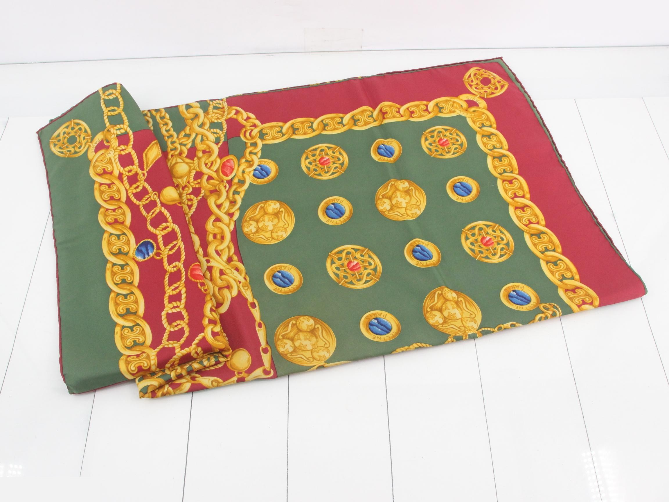 silk scarf, chain pattern — view 3
