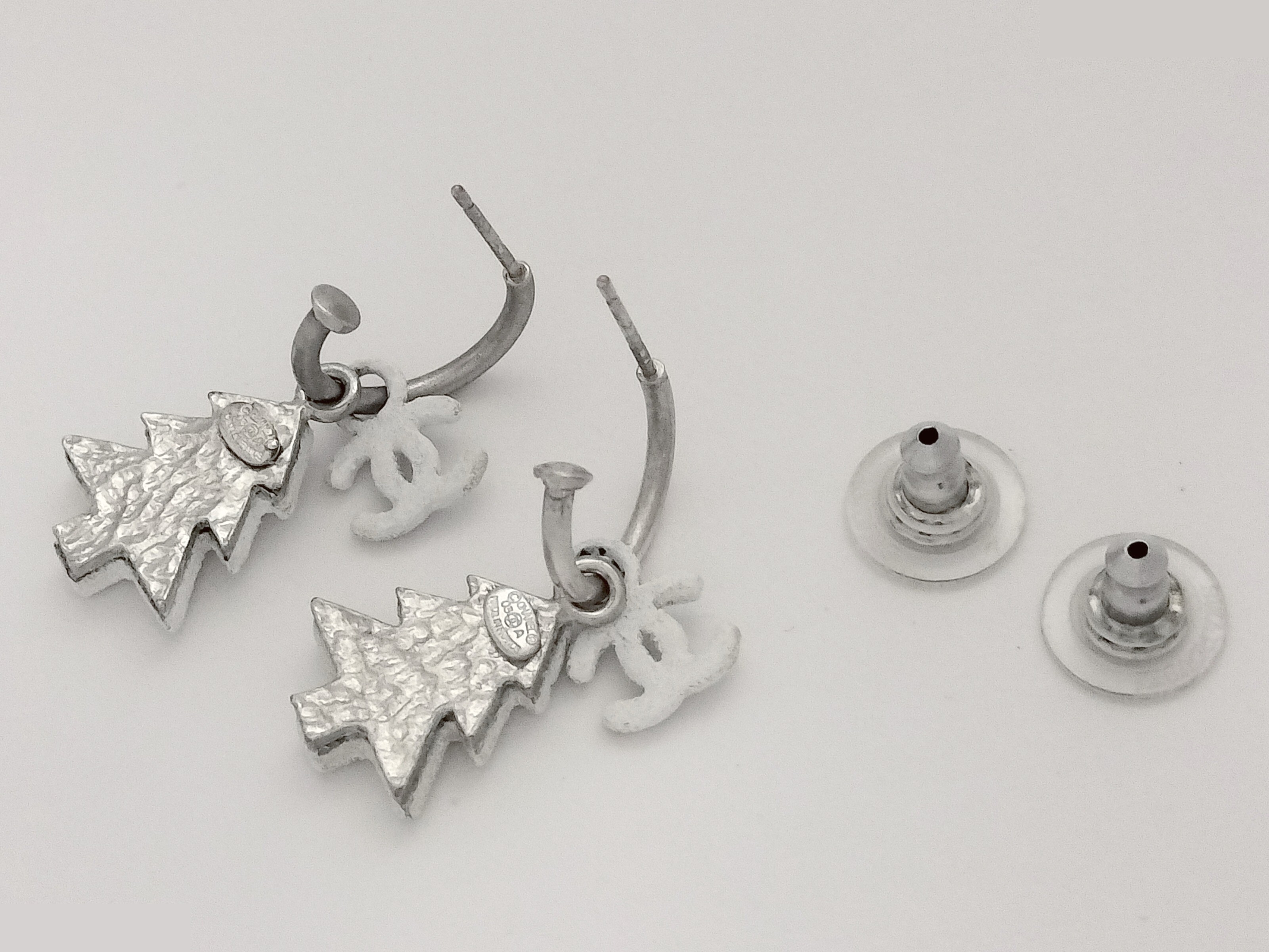Coco Christmas Silver Earrings — view 2