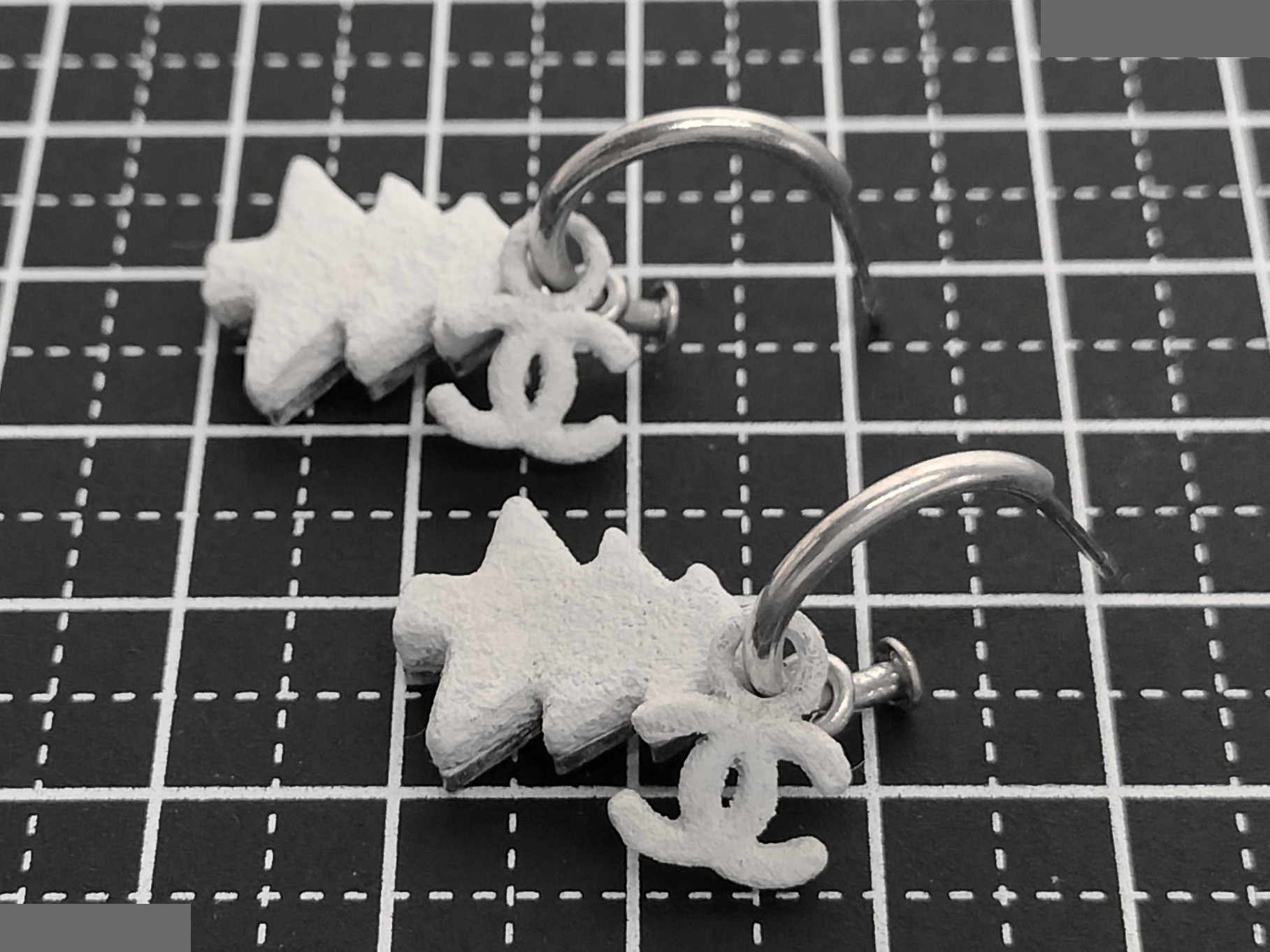Coco Christmas Silver Earrings — view 5