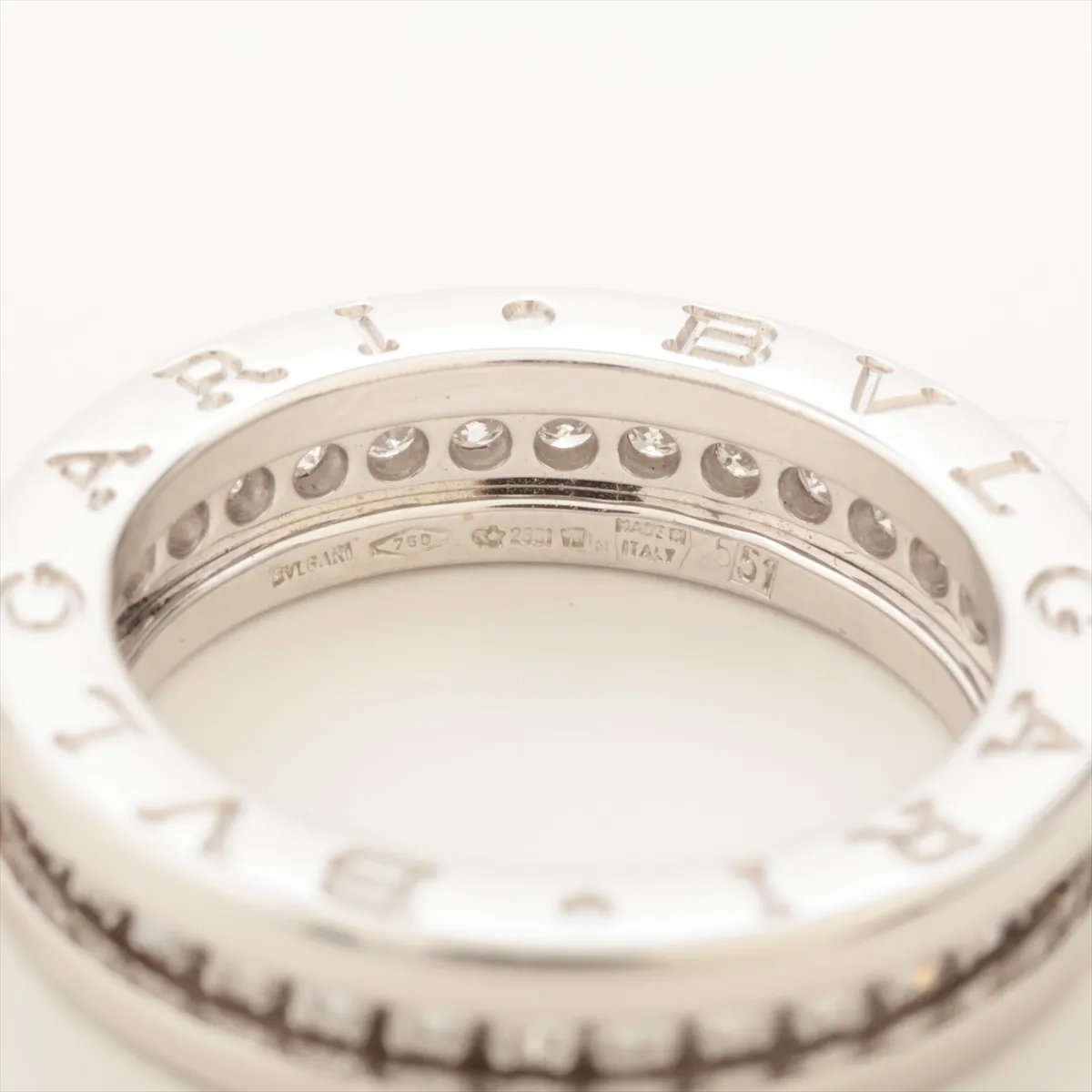 B Zero One Full Diamond Ring 750(WG) 7.4g 51 Some of the engravings are — view 3