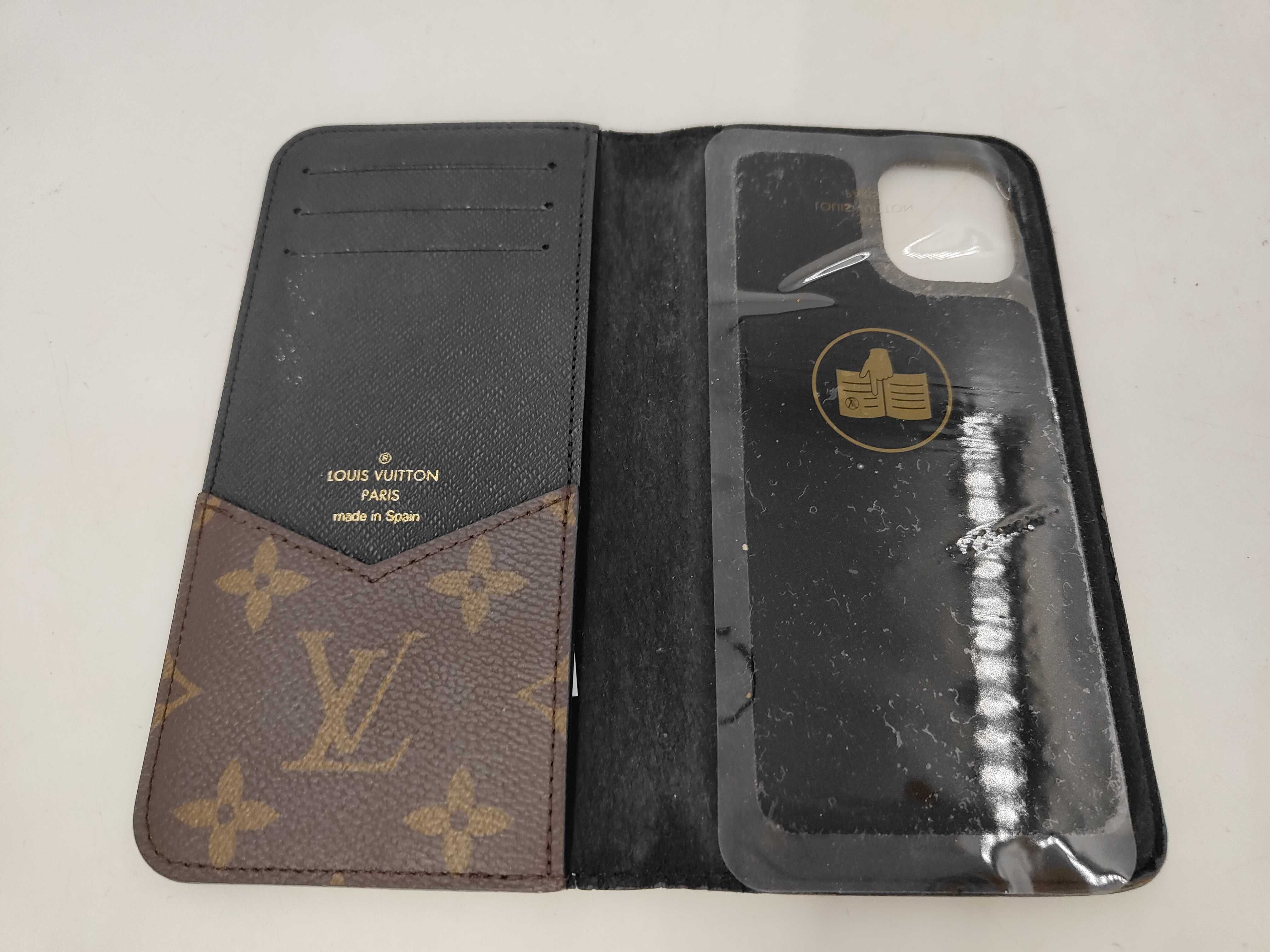 Monogram iPhone 11 Macassar Phone Case Wallet — view 4