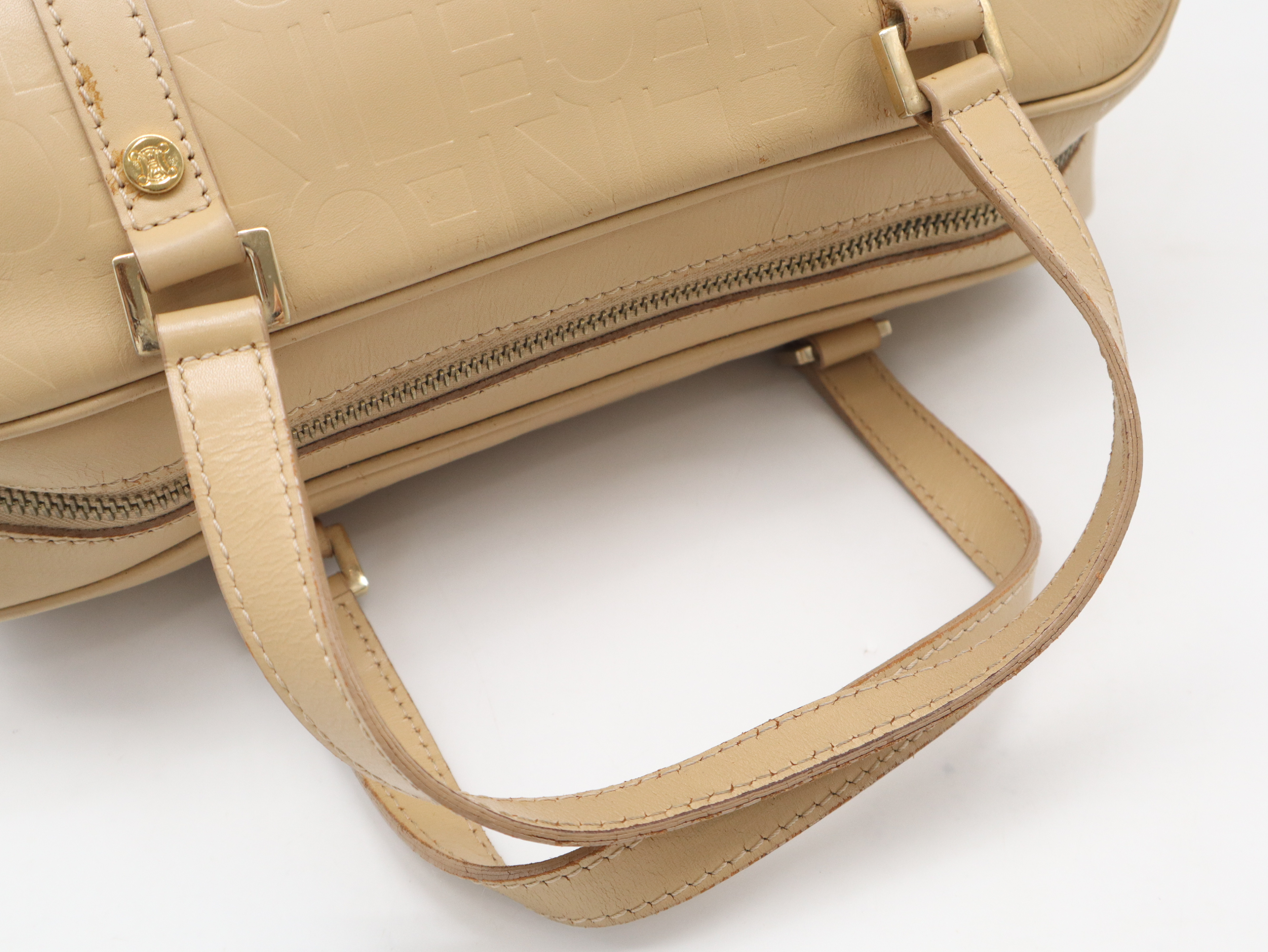Leather Logo Embossed Handbag — view 6