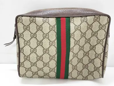 GG Supreme Gucci GG pattern clutch bag, Sherry line, second bag