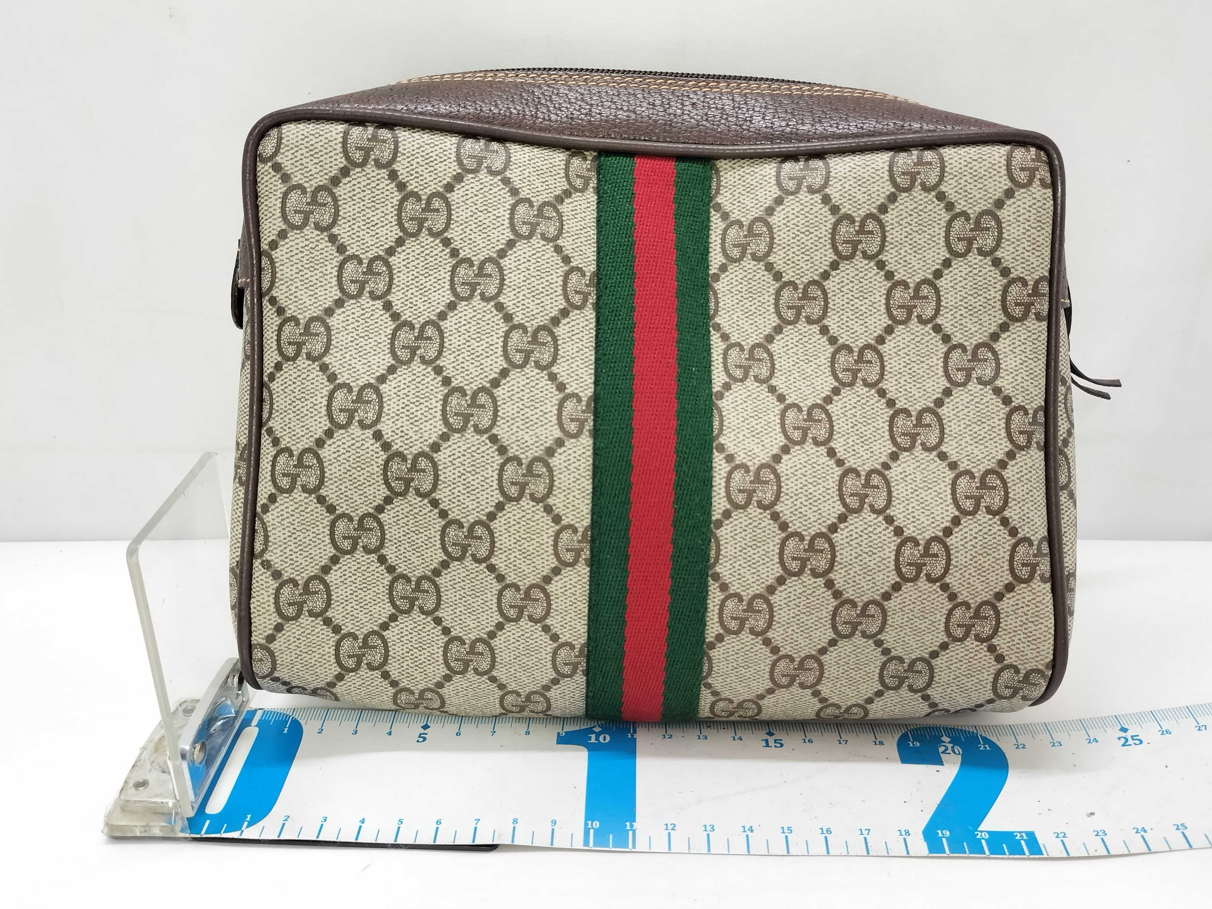 GG Supreme Gucci GG pattern clutch bag, Sherry line, second bag — view 2