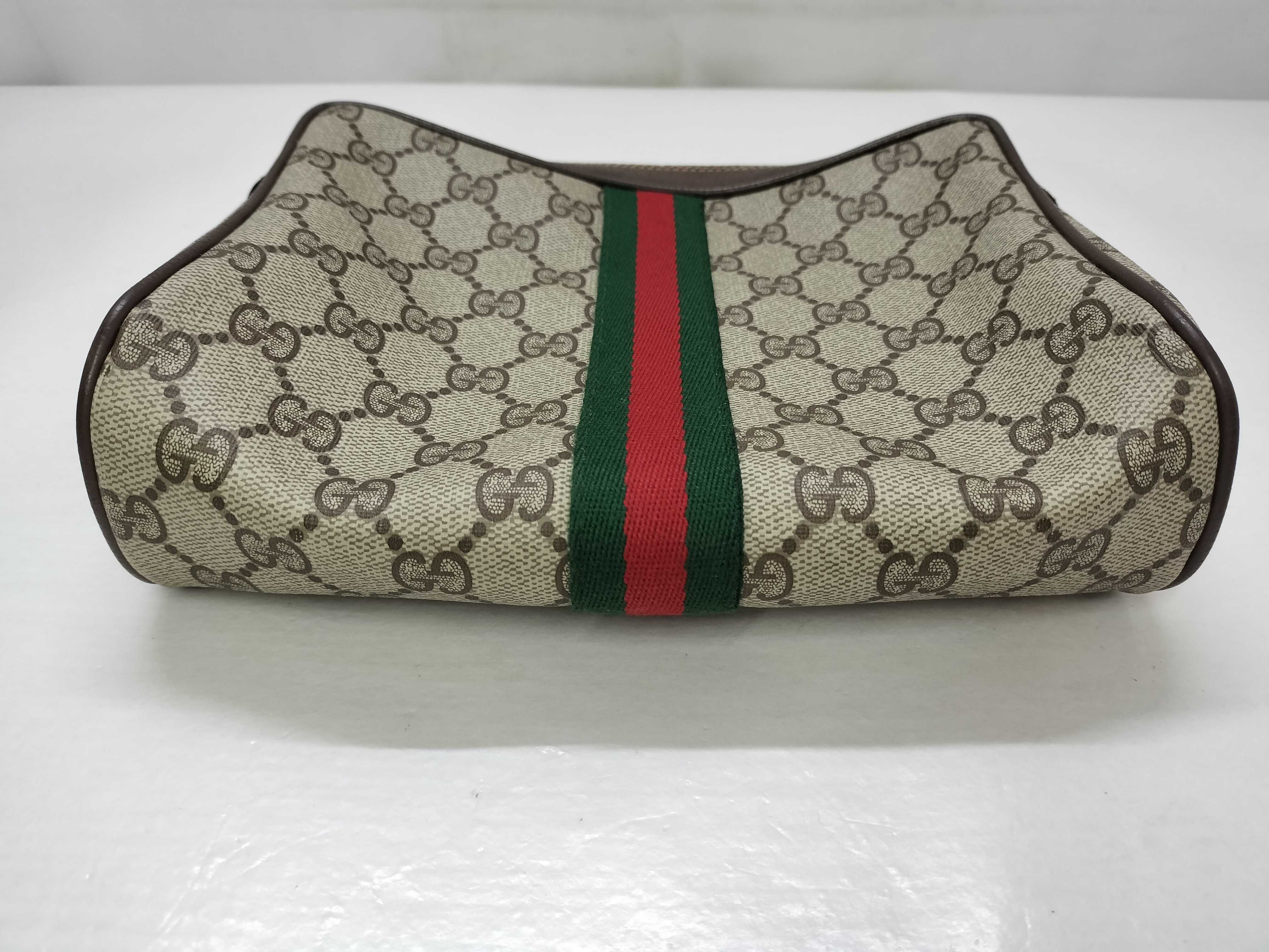 GG Supreme Gucci GG pattern clutch bag, Sherry line, second bag — view 11