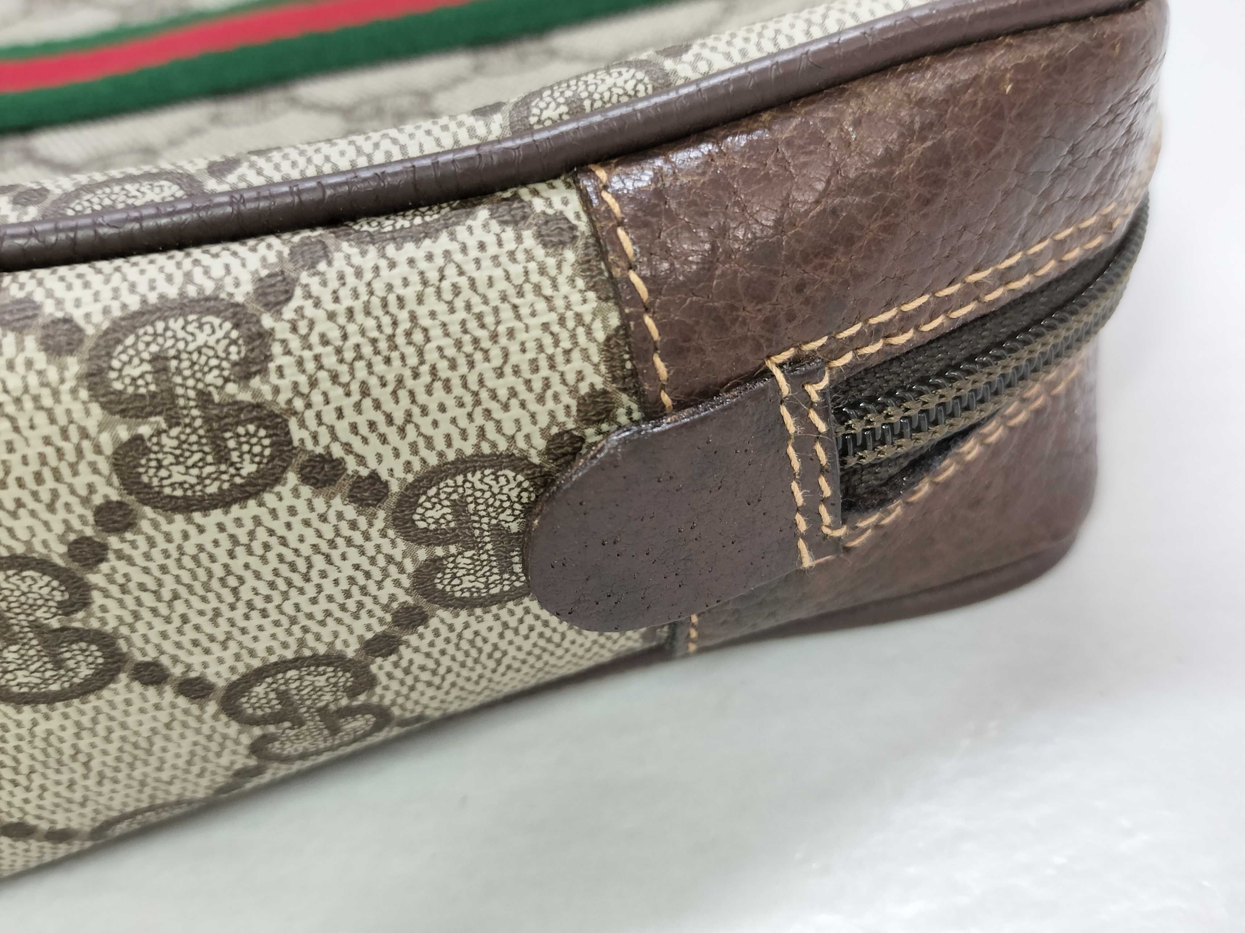 GG Supreme Gucci GG pattern clutch bag, Sherry line, second bag — view 12