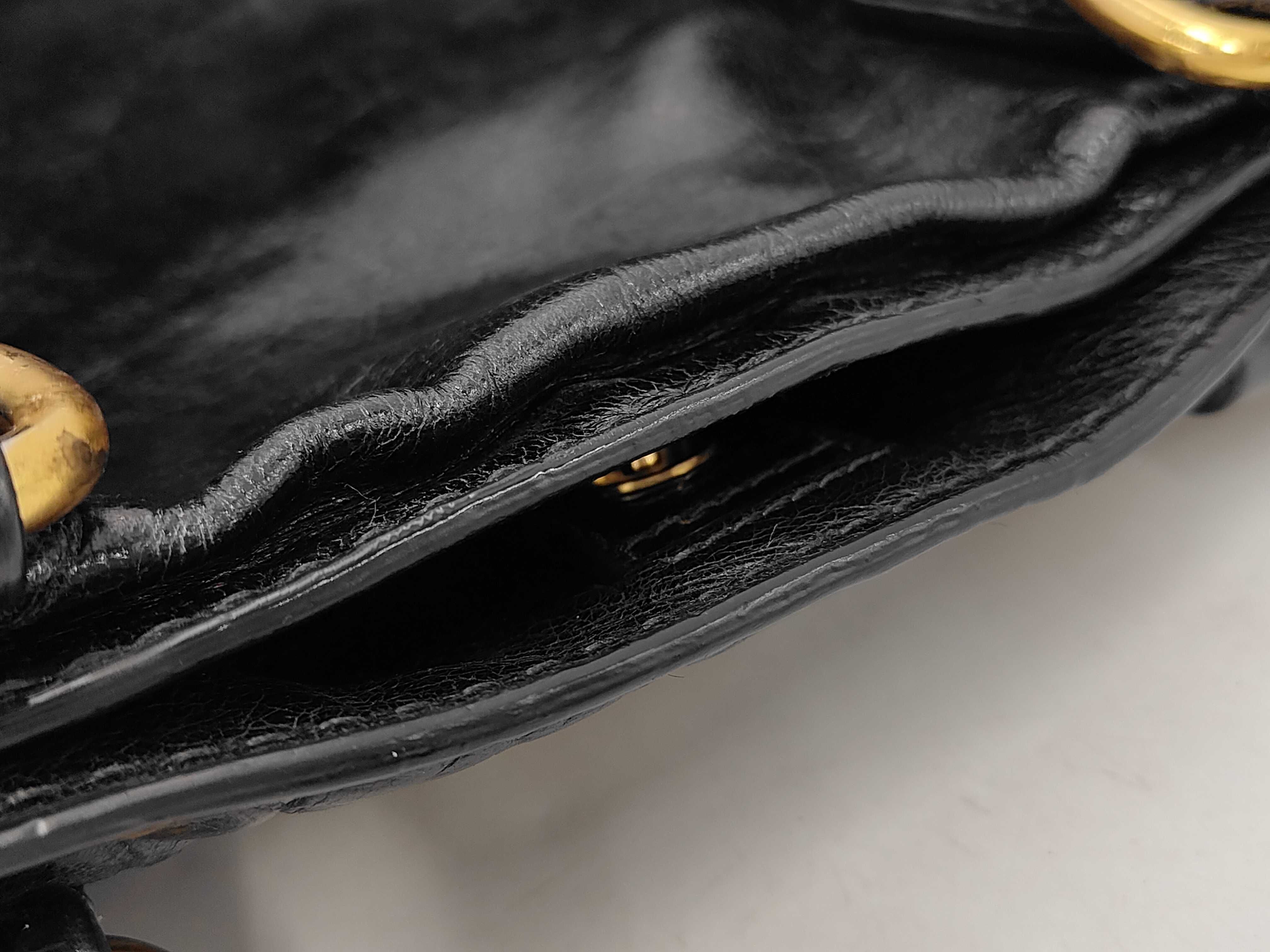 Vitello Shine Tote Shoulder Bag Black BN2151 Handbag — view 11