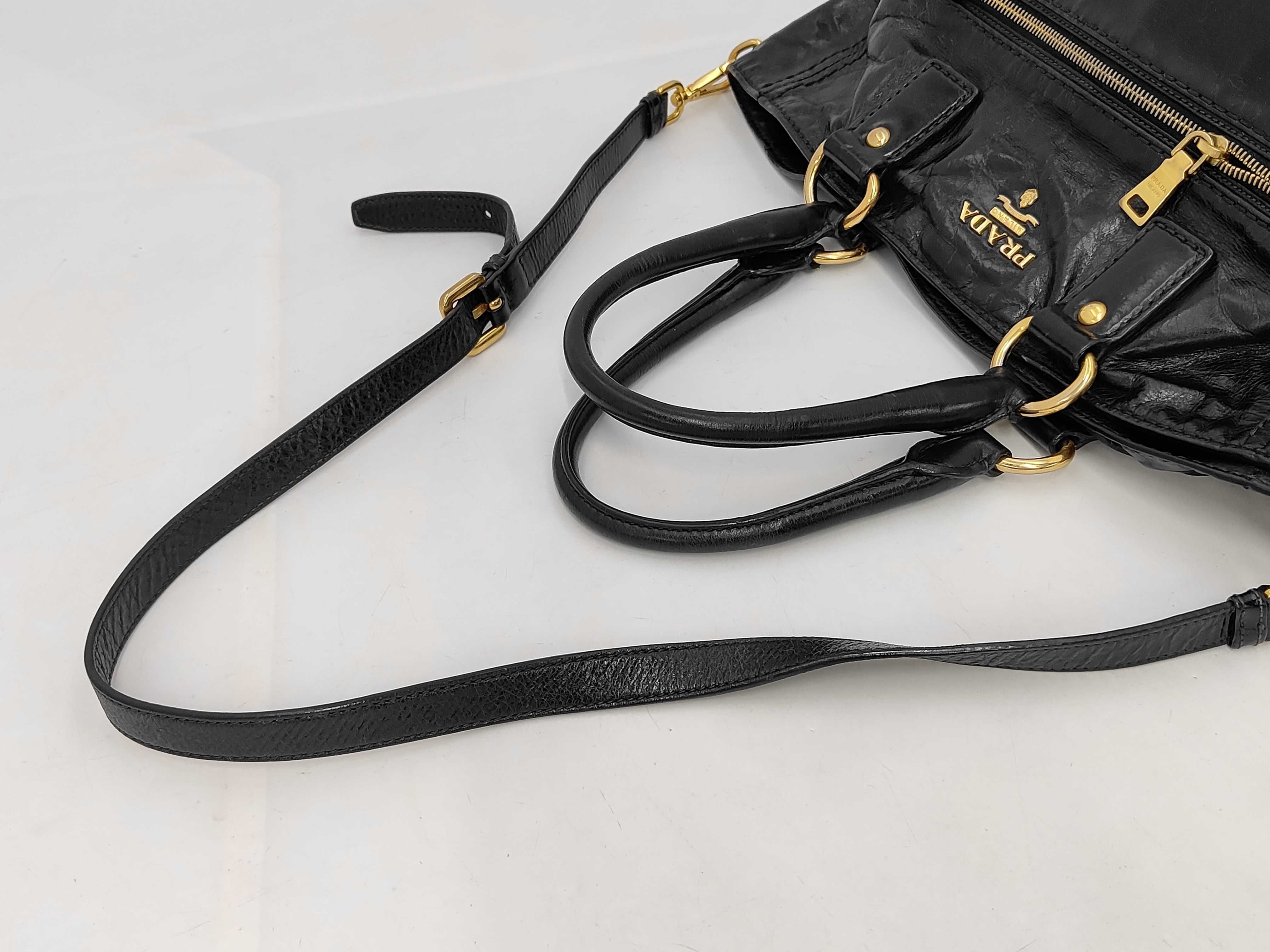 Vitello Shine Tote Shoulder Bag Black BN2151 Handbag — view 5
