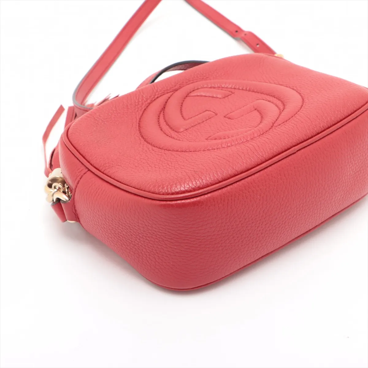 Soho Leather Chain Shoulder Bag Red 308364 — view 4