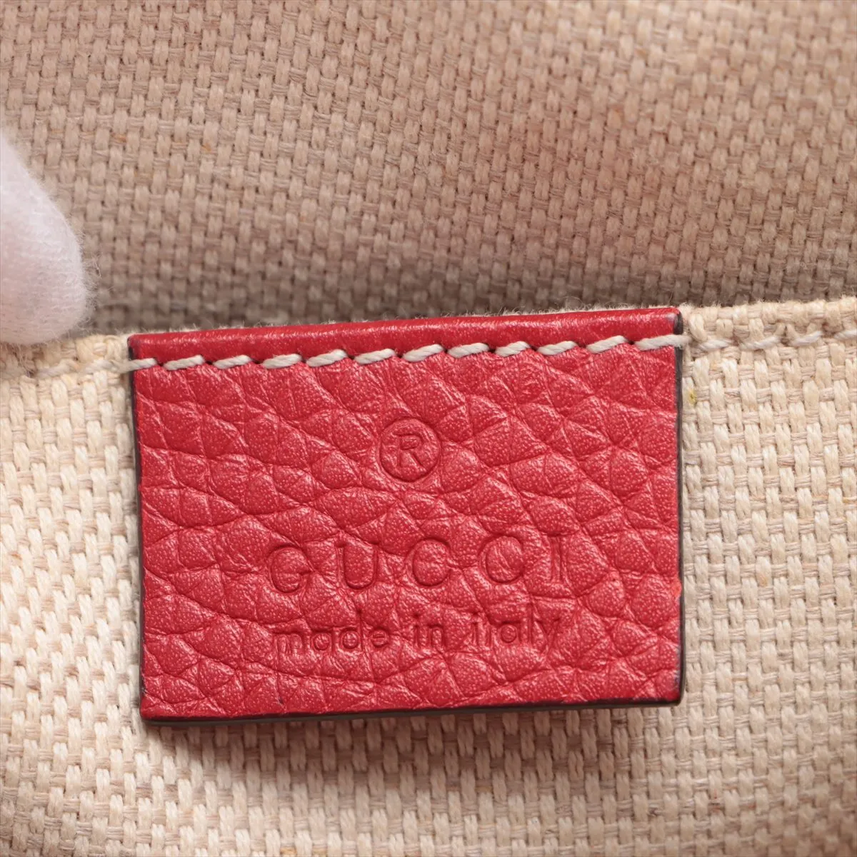 Soho Leather Chain Shoulder Bag Red 308364 — view 9