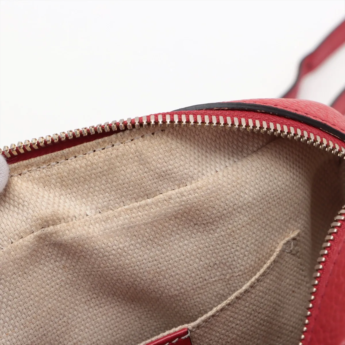 Soho Leather Chain Shoulder Bag Red 308364 — view 10