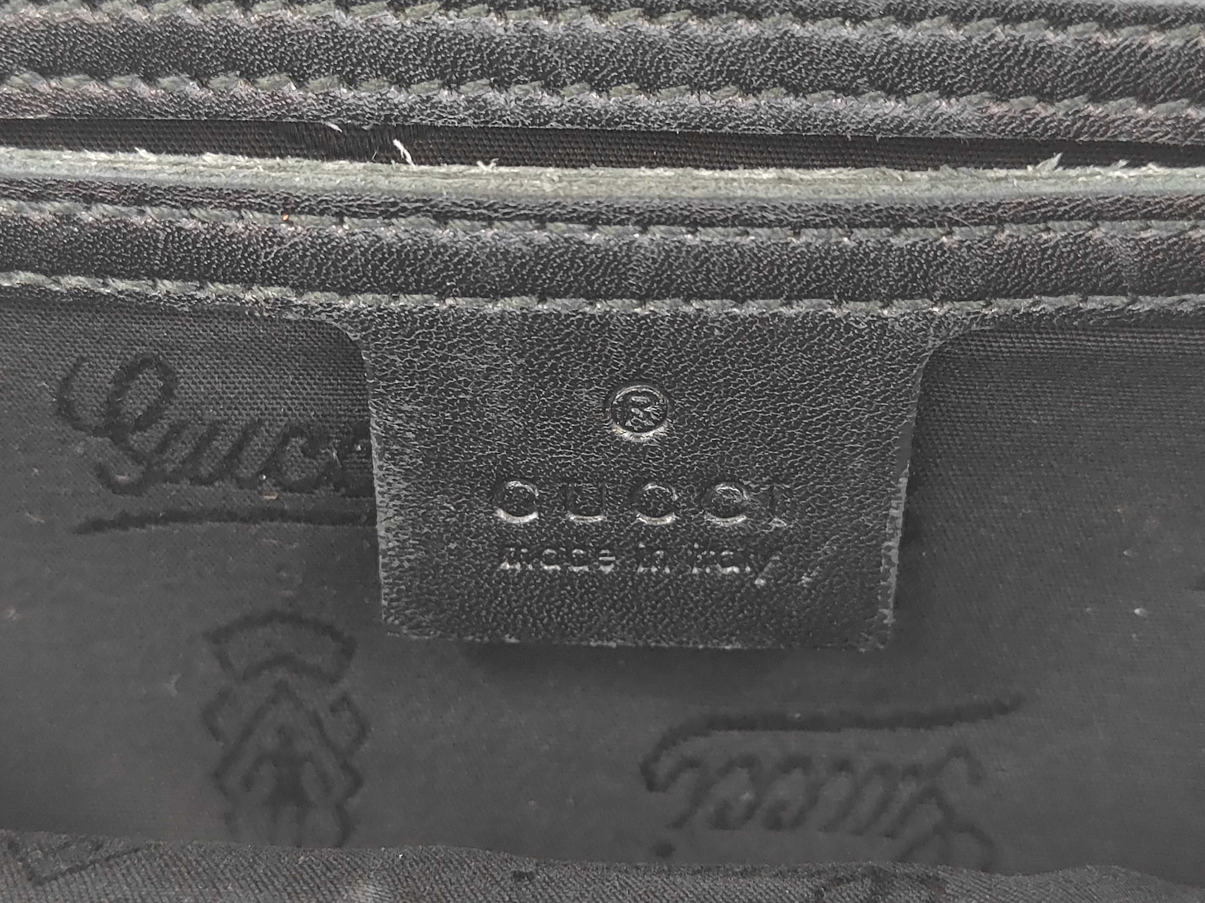 GG Imprime Body Bag, Black PVC x Leather, 233269 (Waist Bag) — view 11