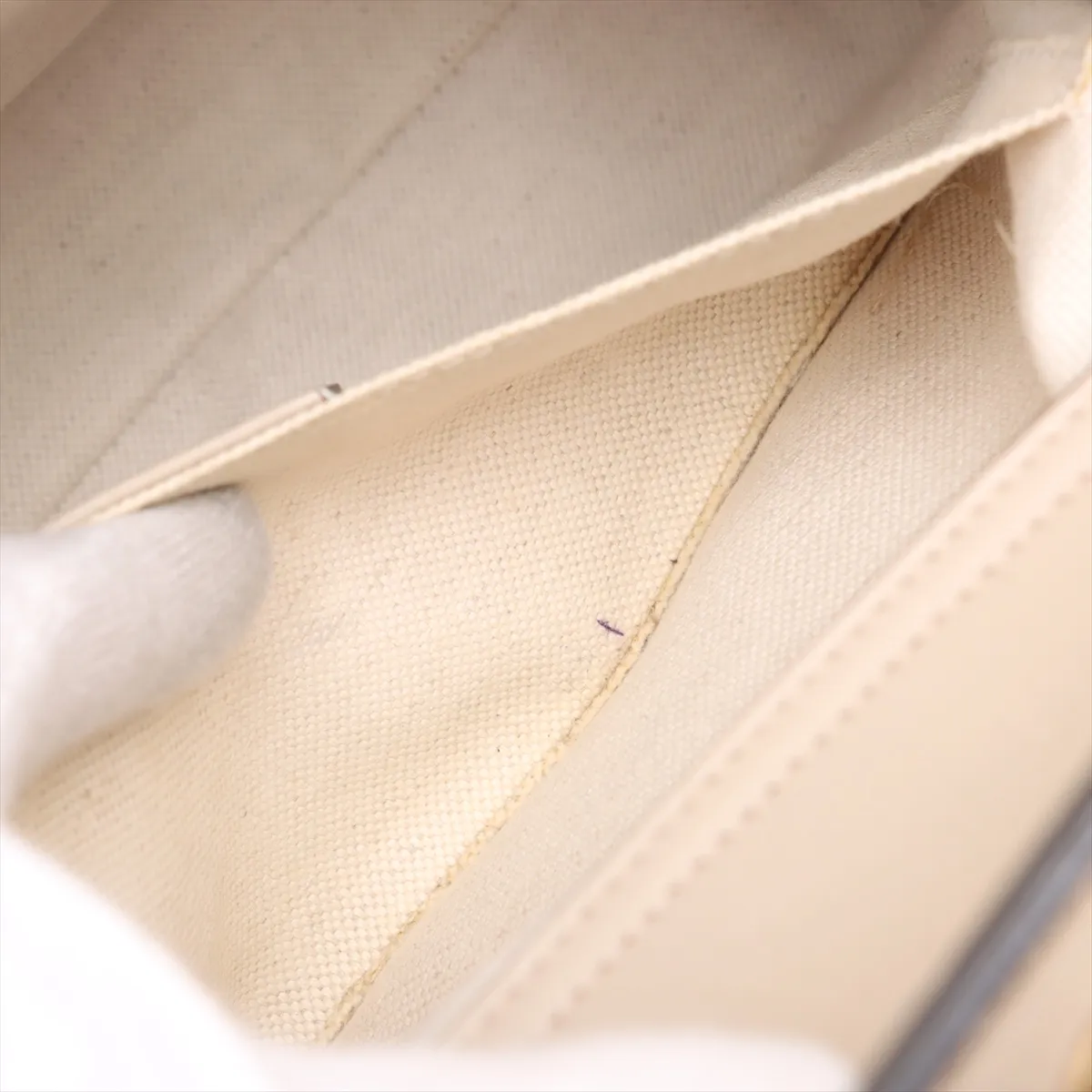 Bamboo Diana Leather 2WAY Handbag Beige 660195 — view 9