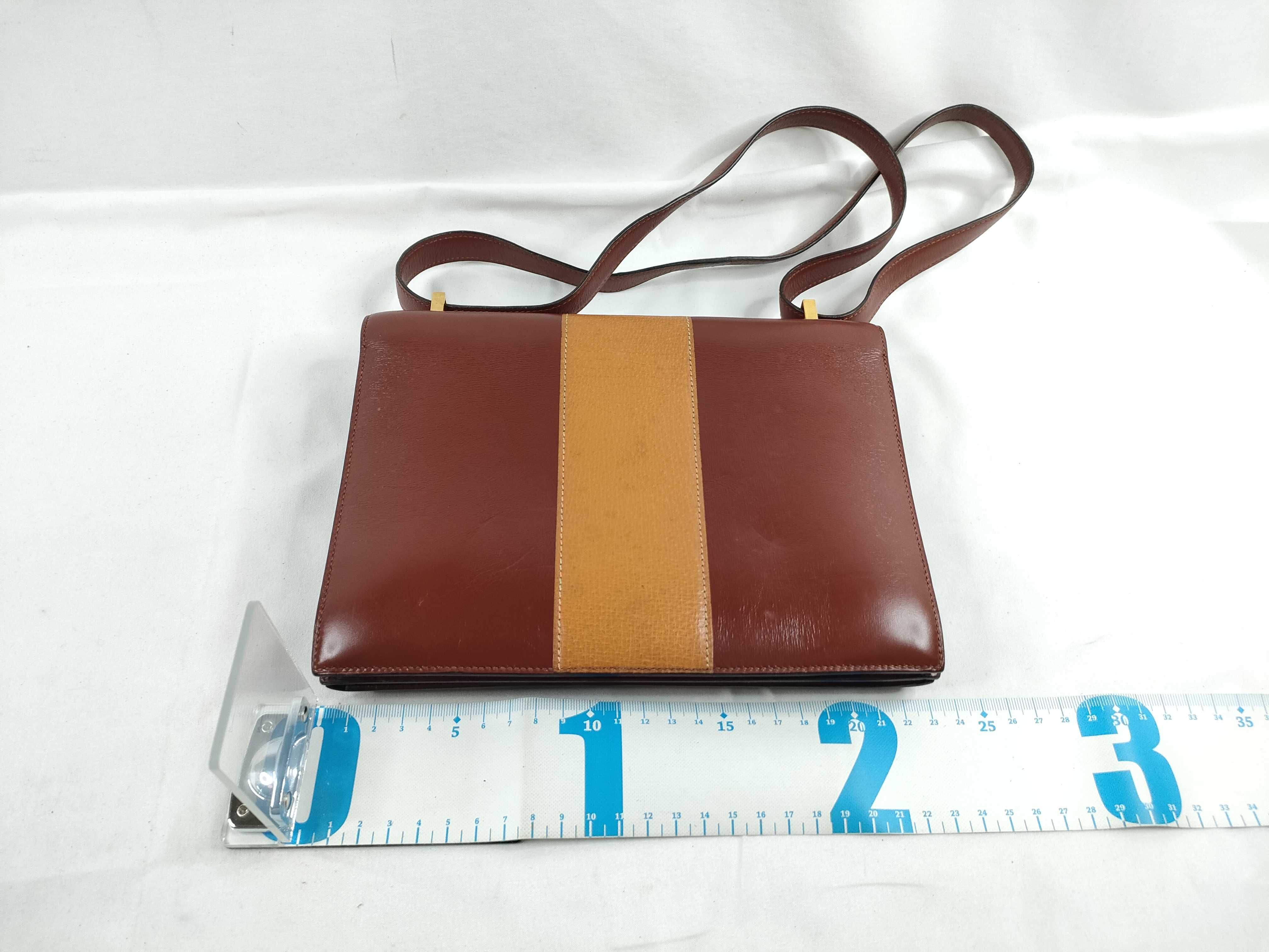 Vintage Shoulder Bag, B Stamp, Brown — view 2