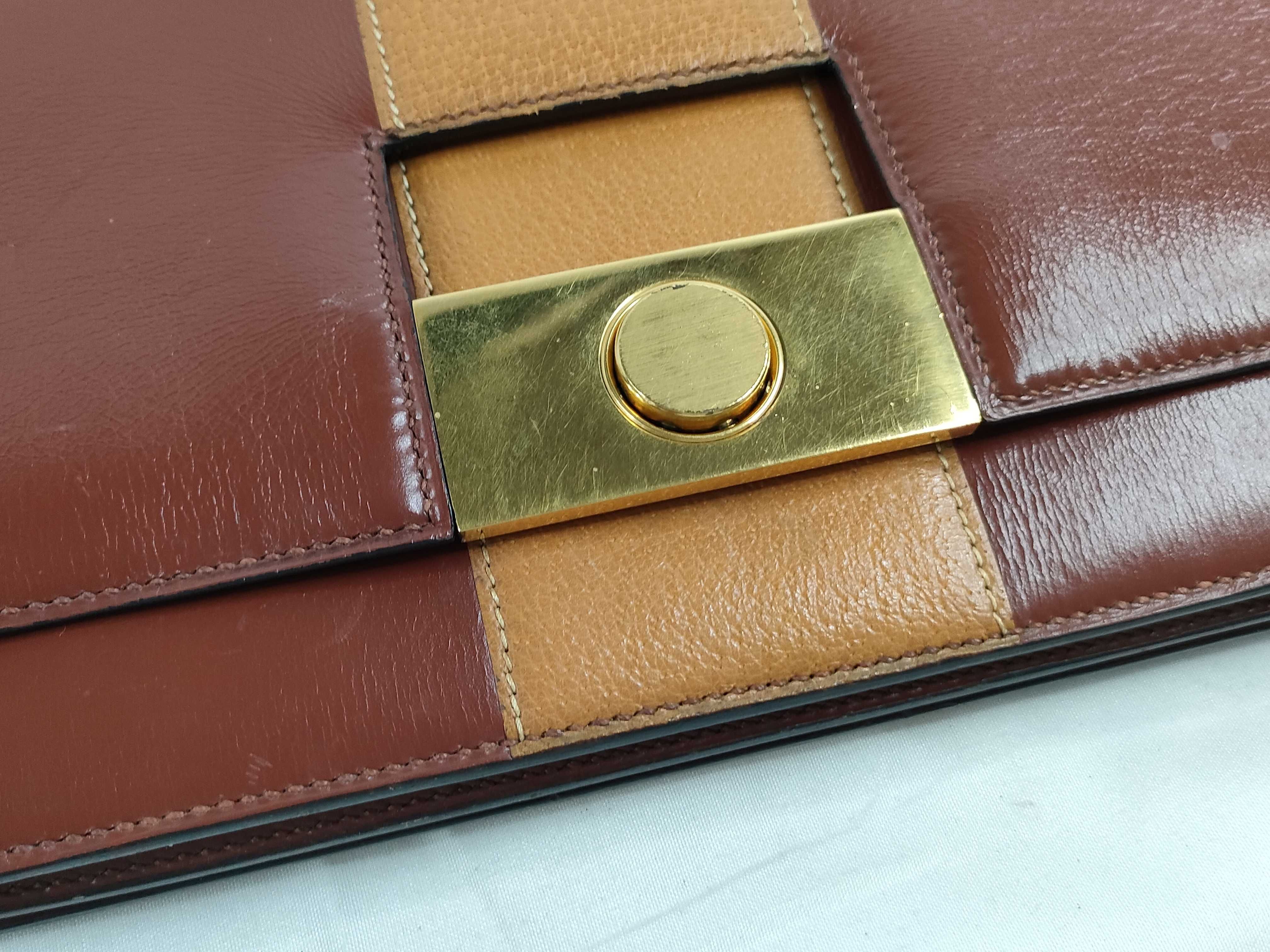 Vintage Shoulder Bag, B Stamp, Brown — view 14