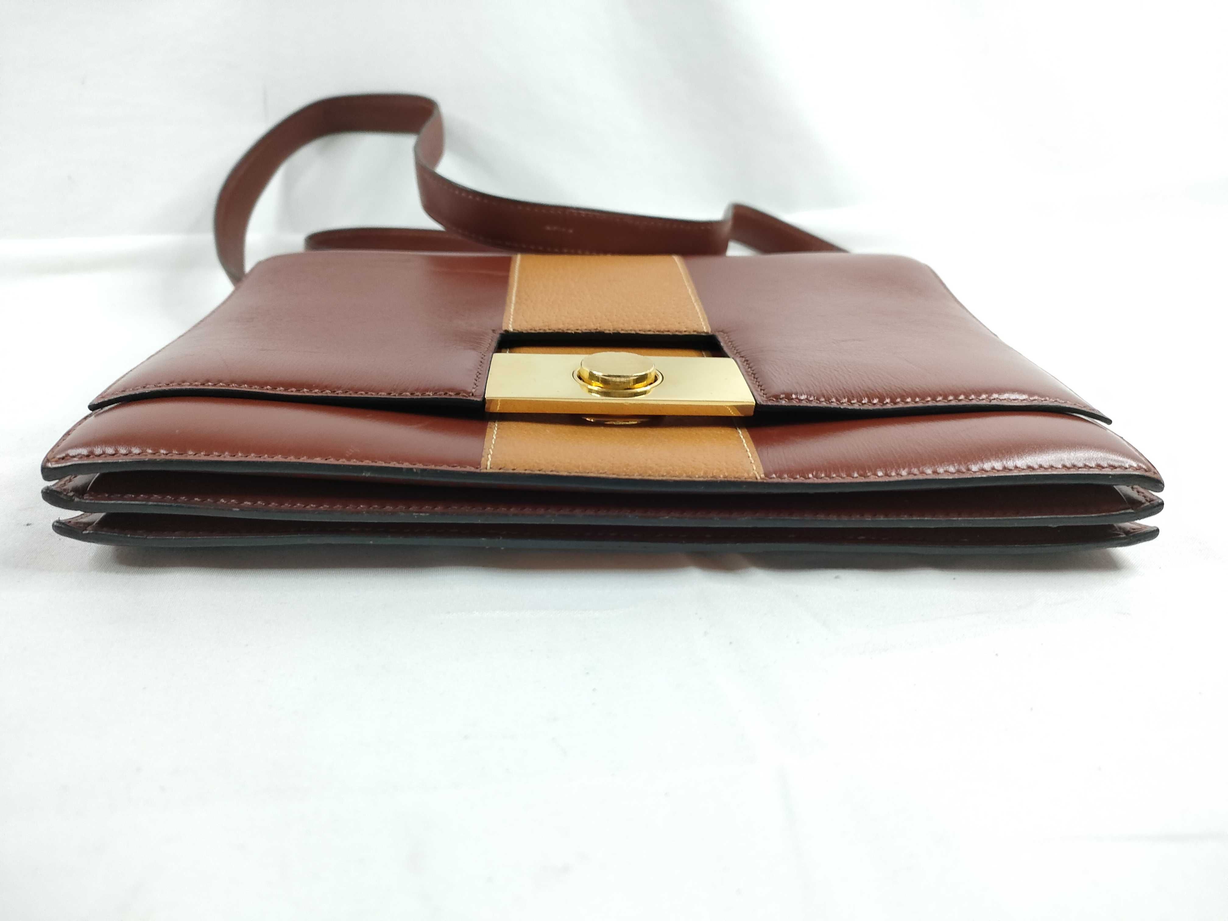 Vintage Shoulder Bag, B Stamp, Brown — view 4
