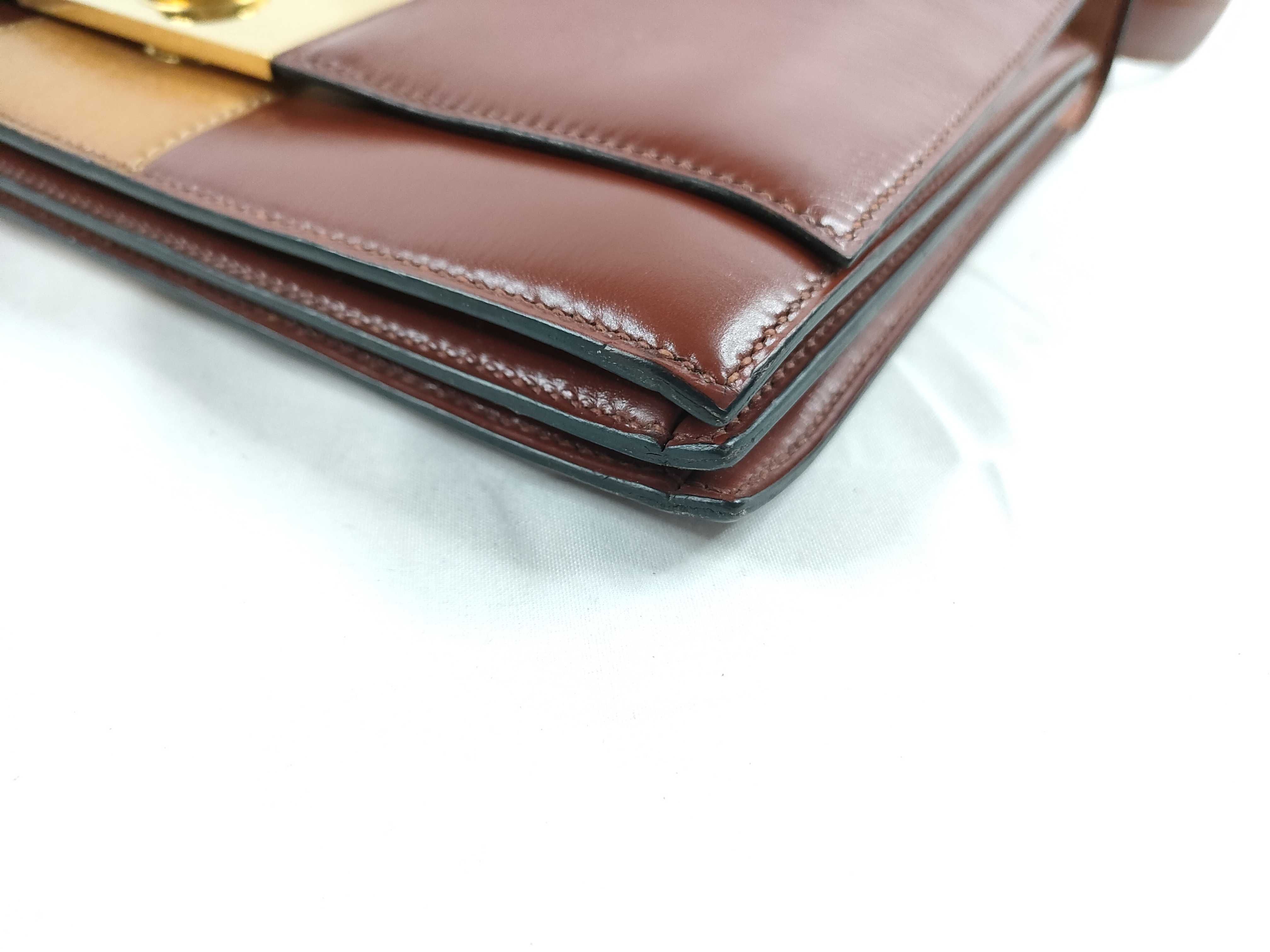Vintage Shoulder Bag, B Stamp, Brown — view 5