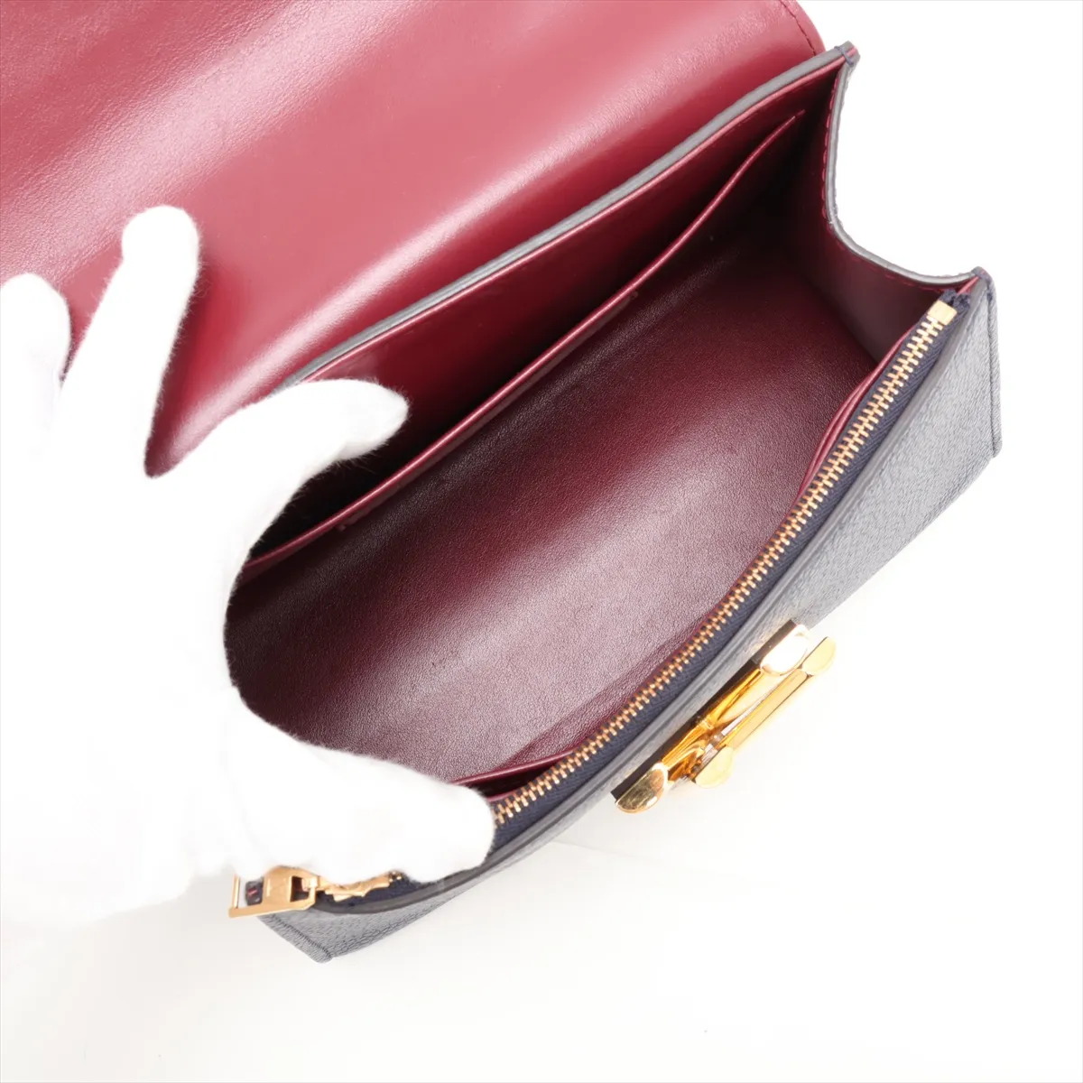 LV Logo Twist One Handle PM - Serial Number Unknown, Navy — view 8