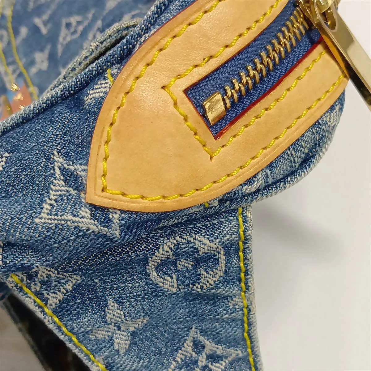 Monogram Denim Bum Bag M95347 SR0047 Blue — view 14