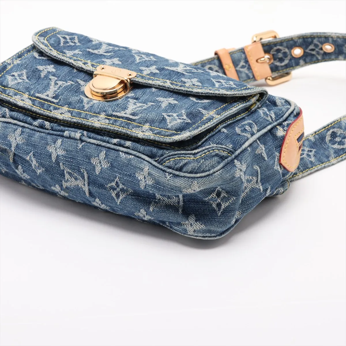 Monogram Denim Bum Bag M95347 SR0047 Blue — view 3