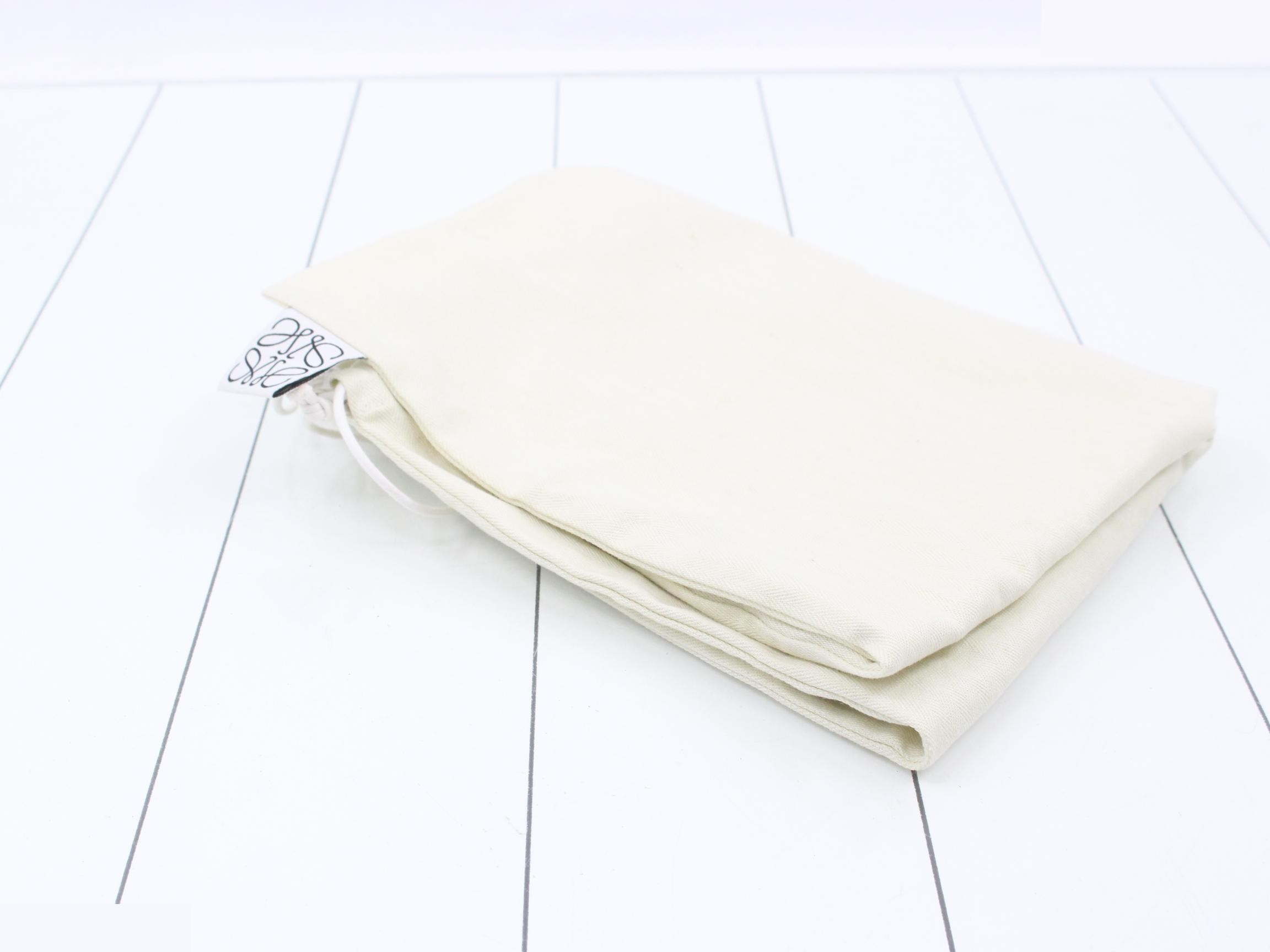 Leather Luna Shoulder Bag, Beige, with Dust Bag — view 7