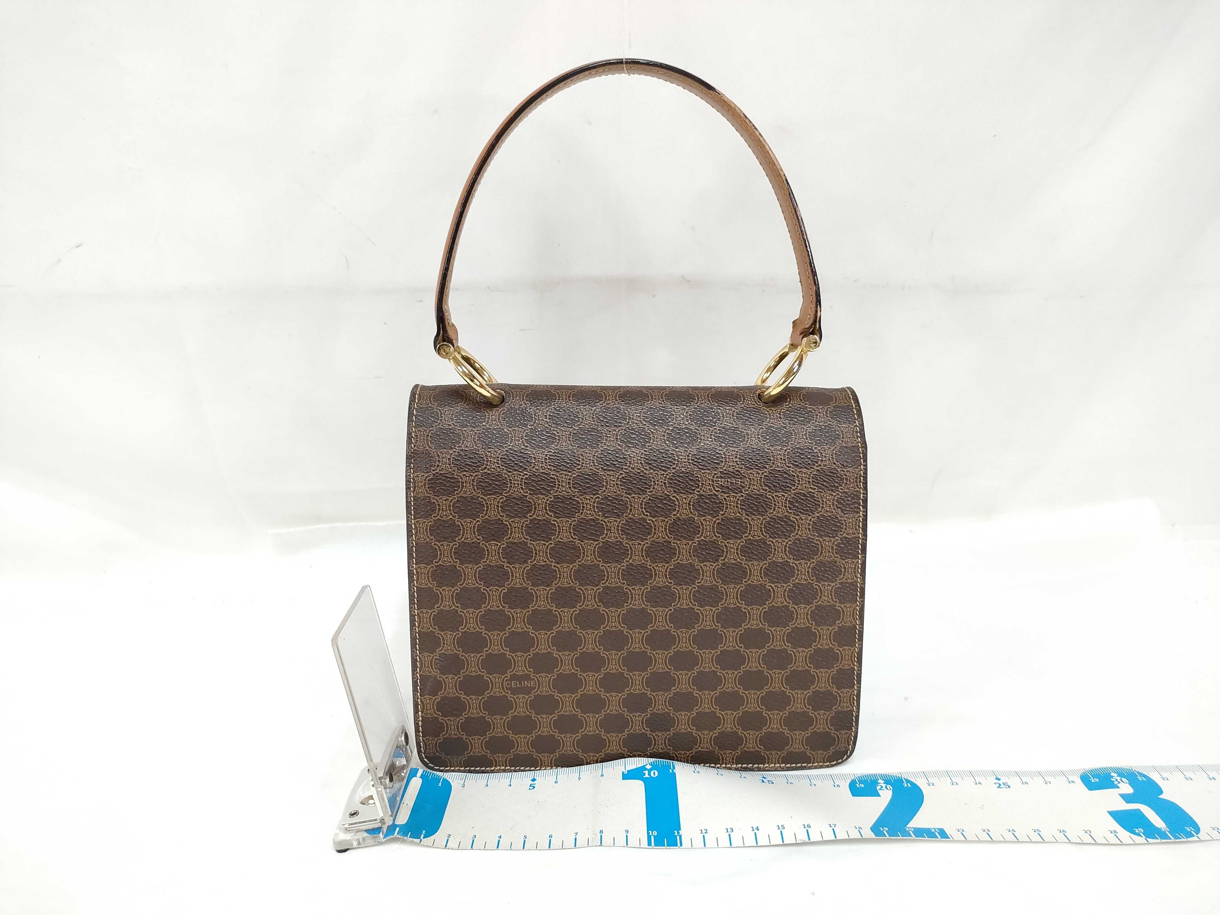 Gancini Macadam PVC 2-Way Handbag, Brown — view 2