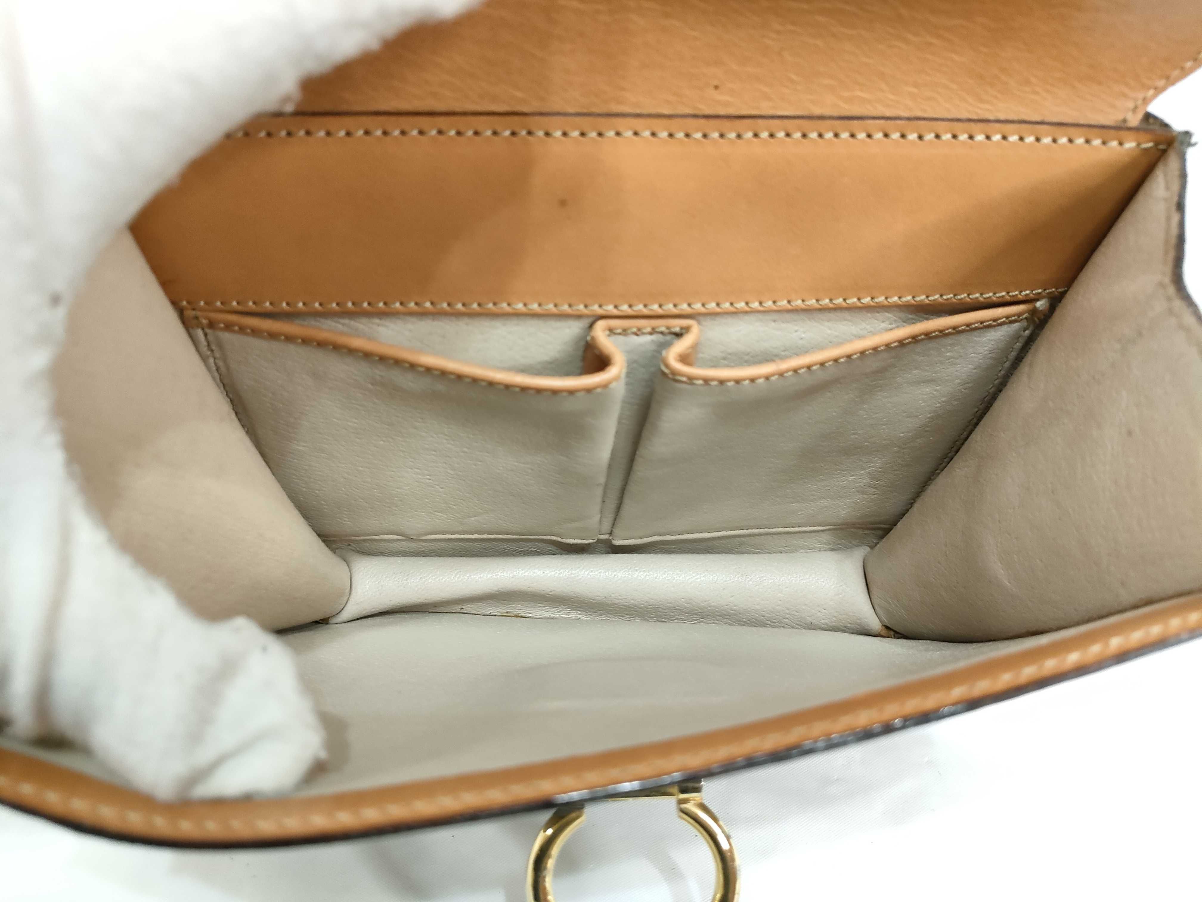 Gancini Macadam PVC 2-Way Handbag, Brown — view 13