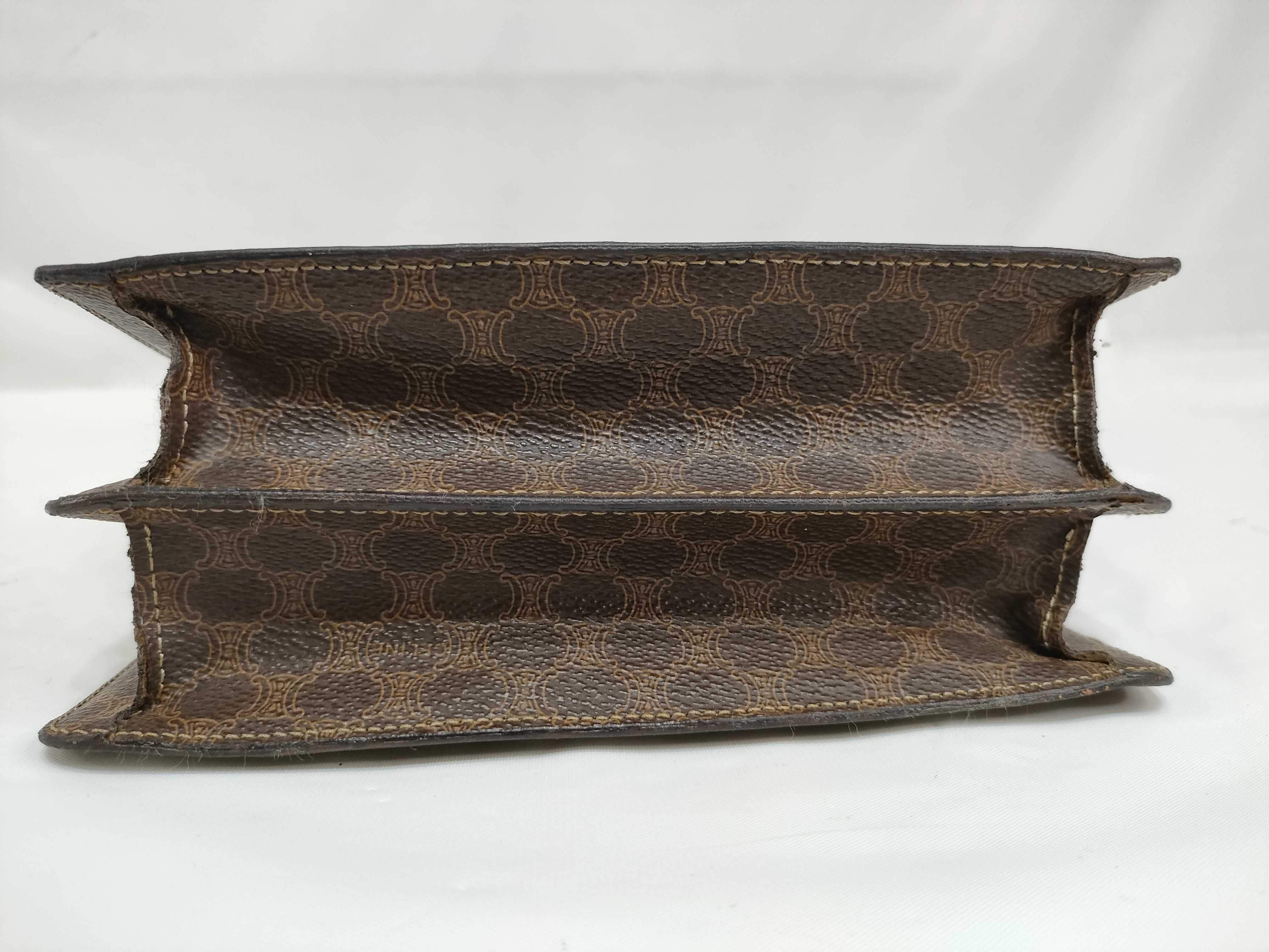 Gancini Macadam PVC 2-Way Handbag, Brown — view 8