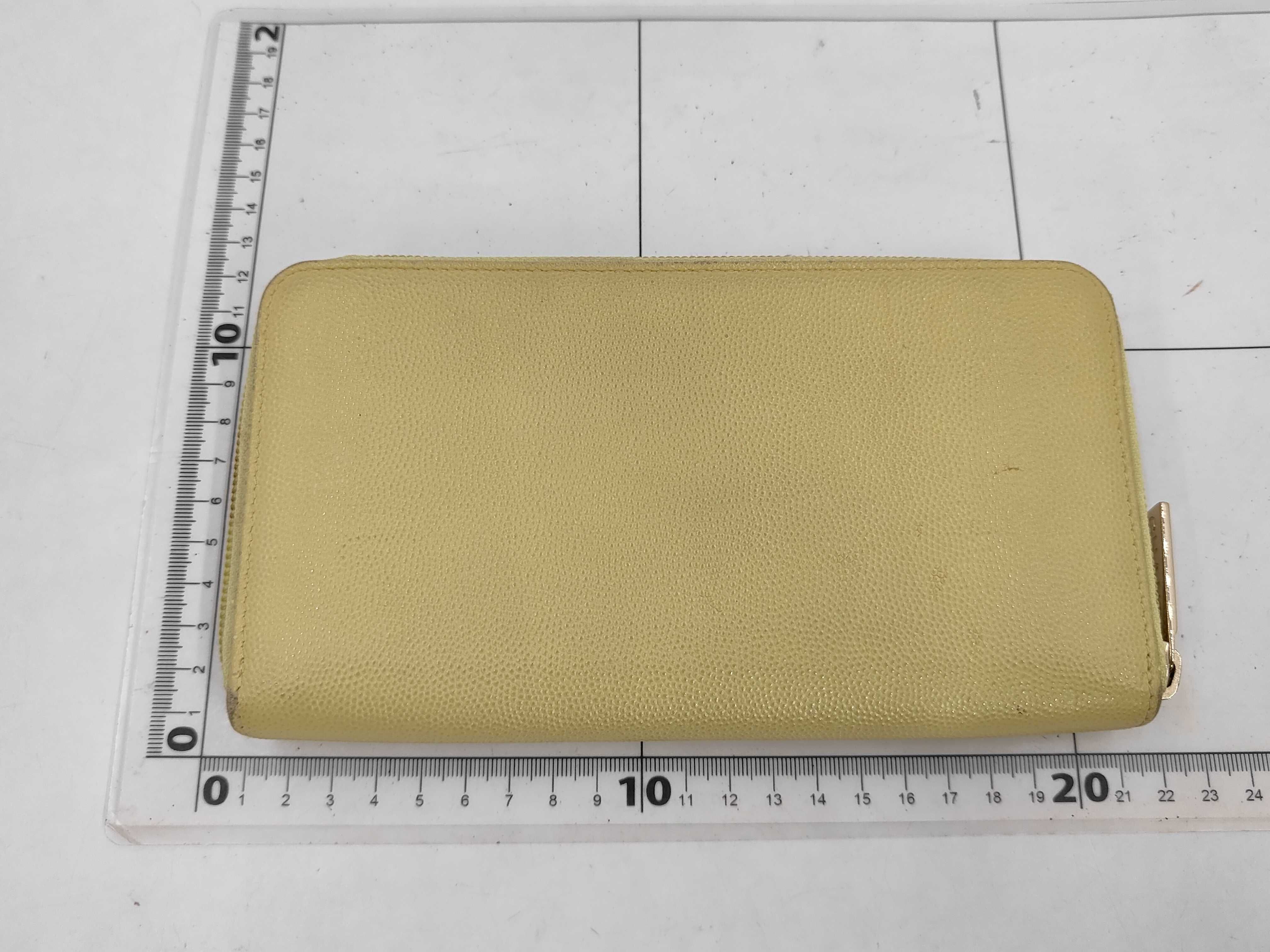 Coco Mark Caviar Skin Yellow Wallet — view 2