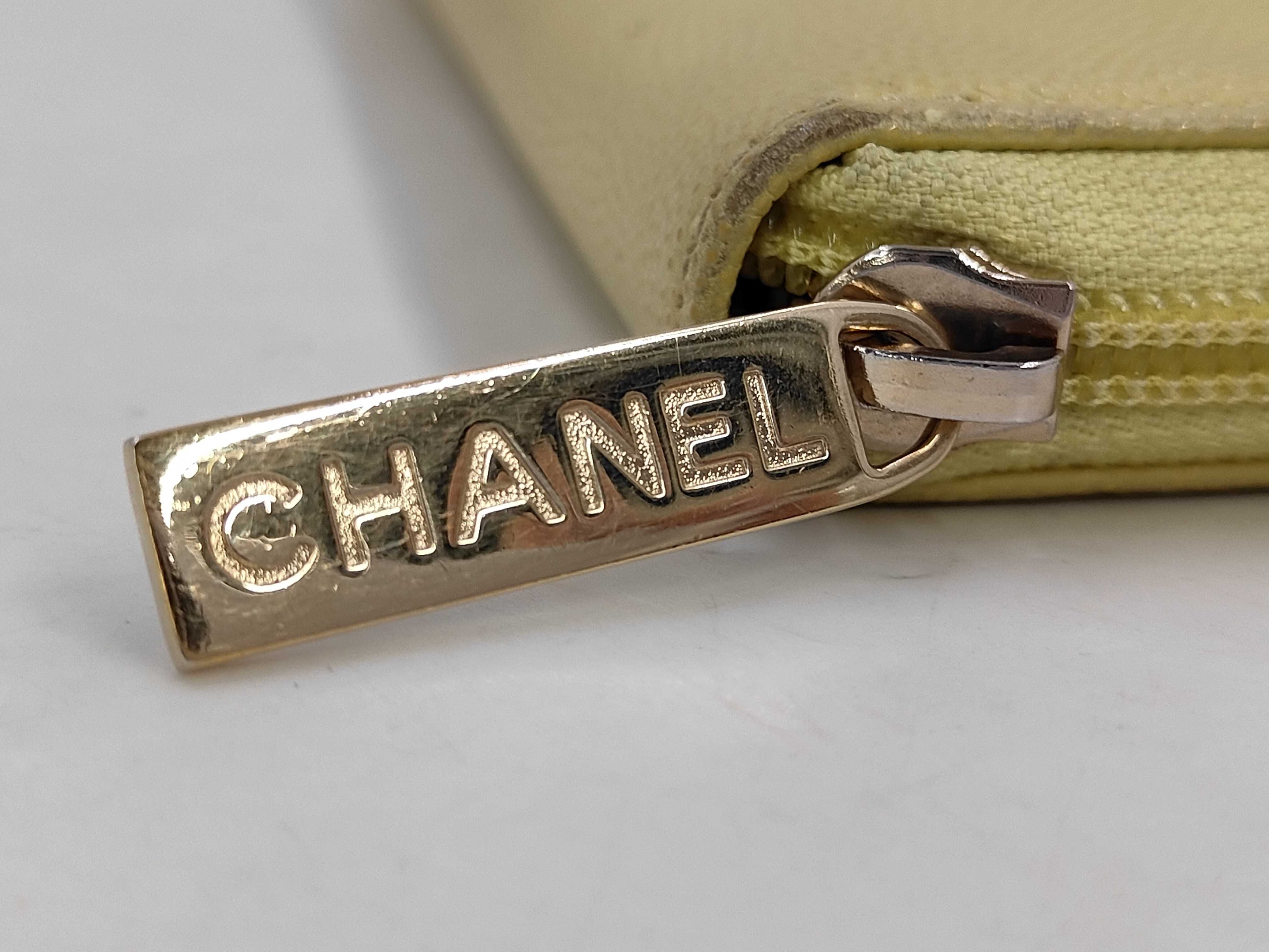 Coco Mark Caviar Skin Yellow Wallet — view 5