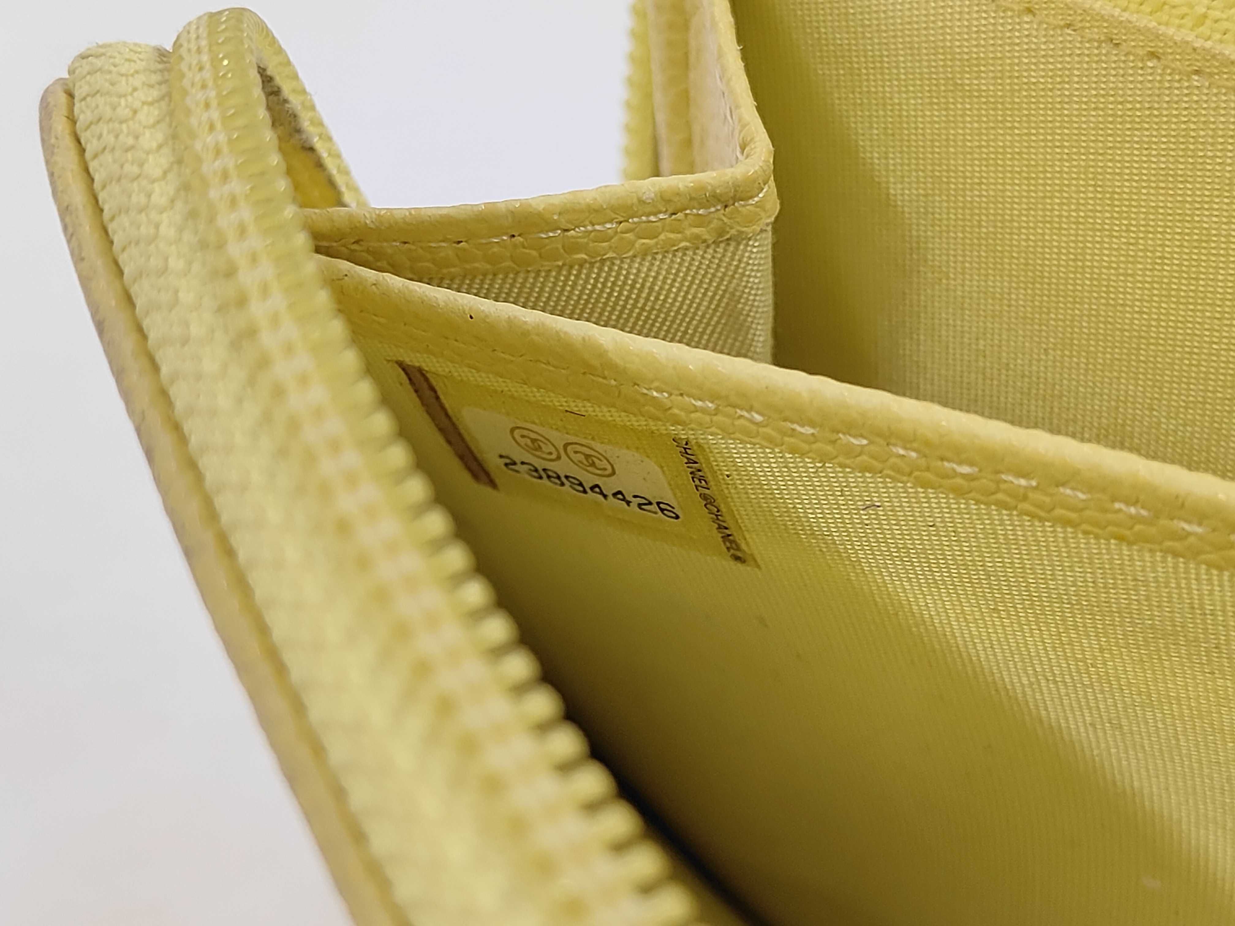 Coco Mark Caviar Skin Yellow Wallet — view 9
