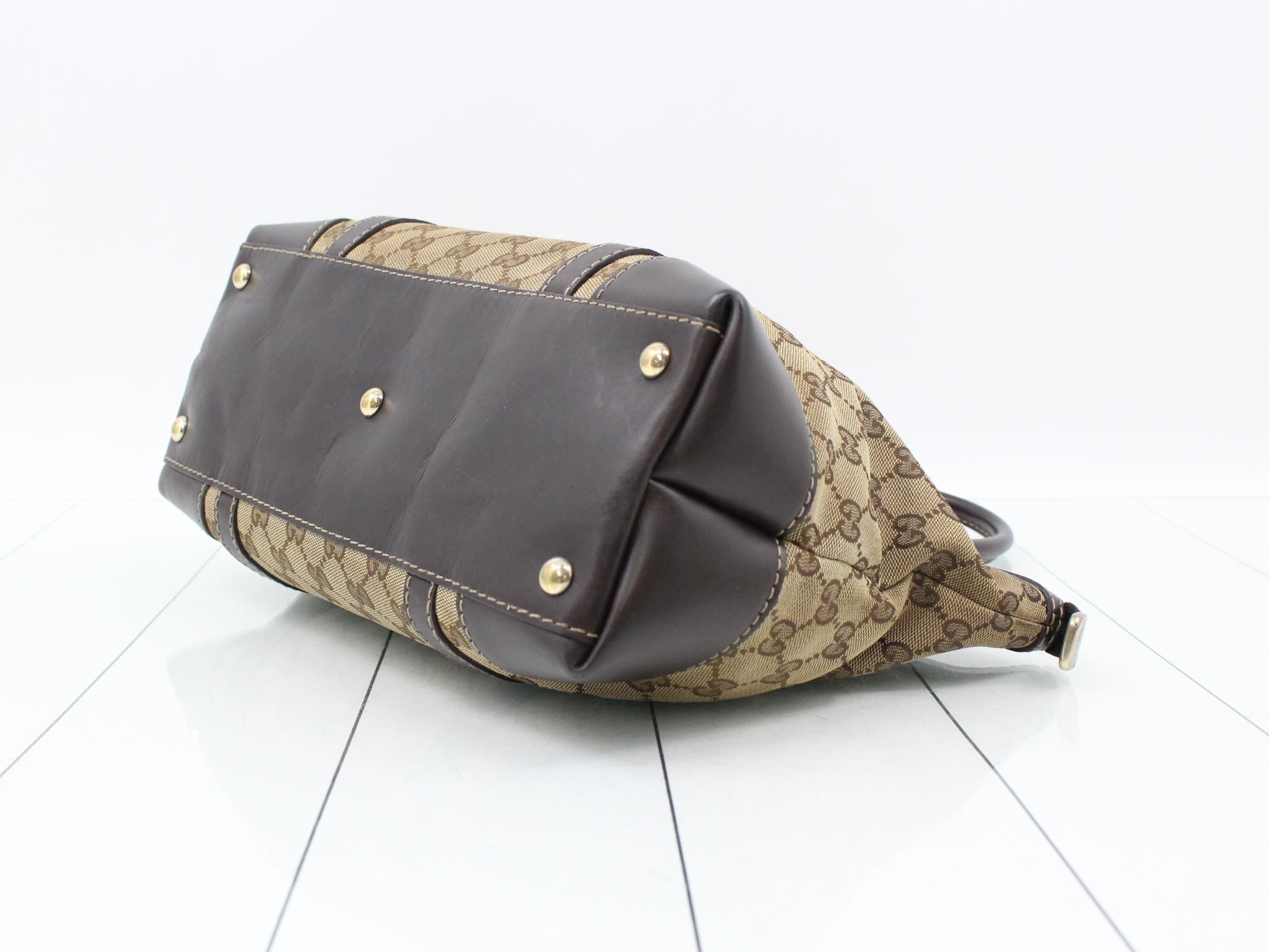 GG Canvas Tote Bag - Monogram Heart - Brown — view 6