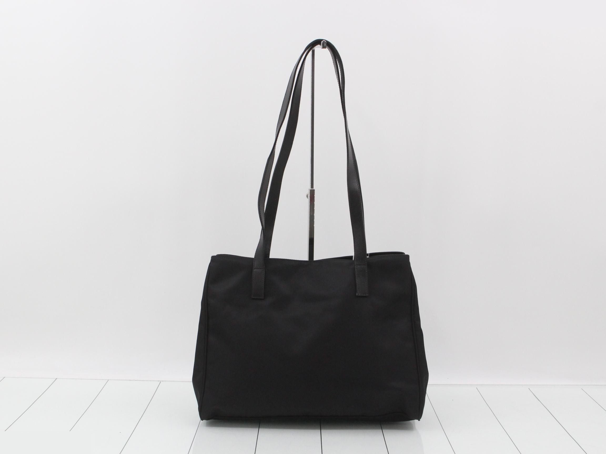 Nylon FF Logo Tote Bag, Black — view 2