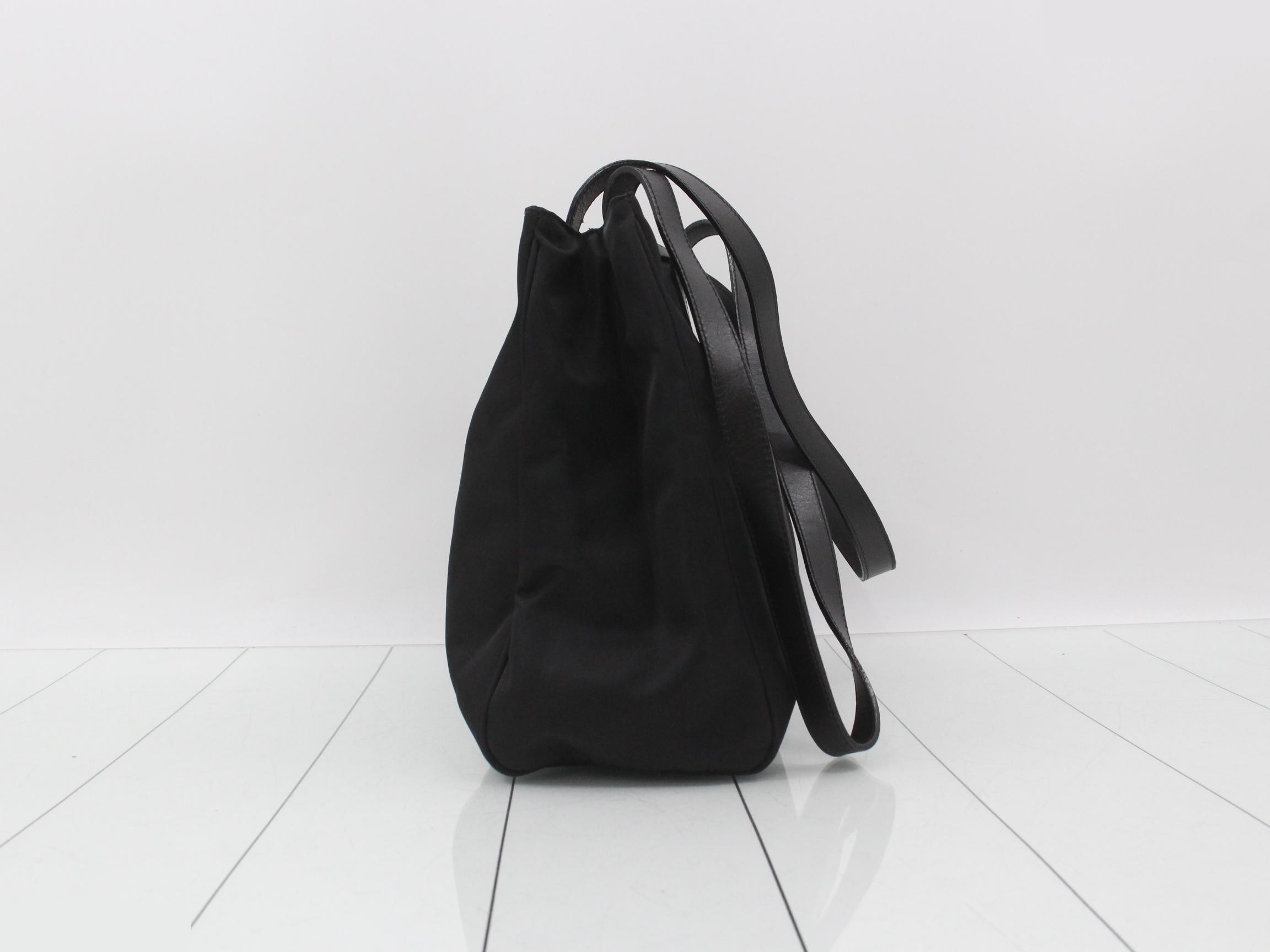 Nylon FF Logo Tote Bag, Black — view 3
