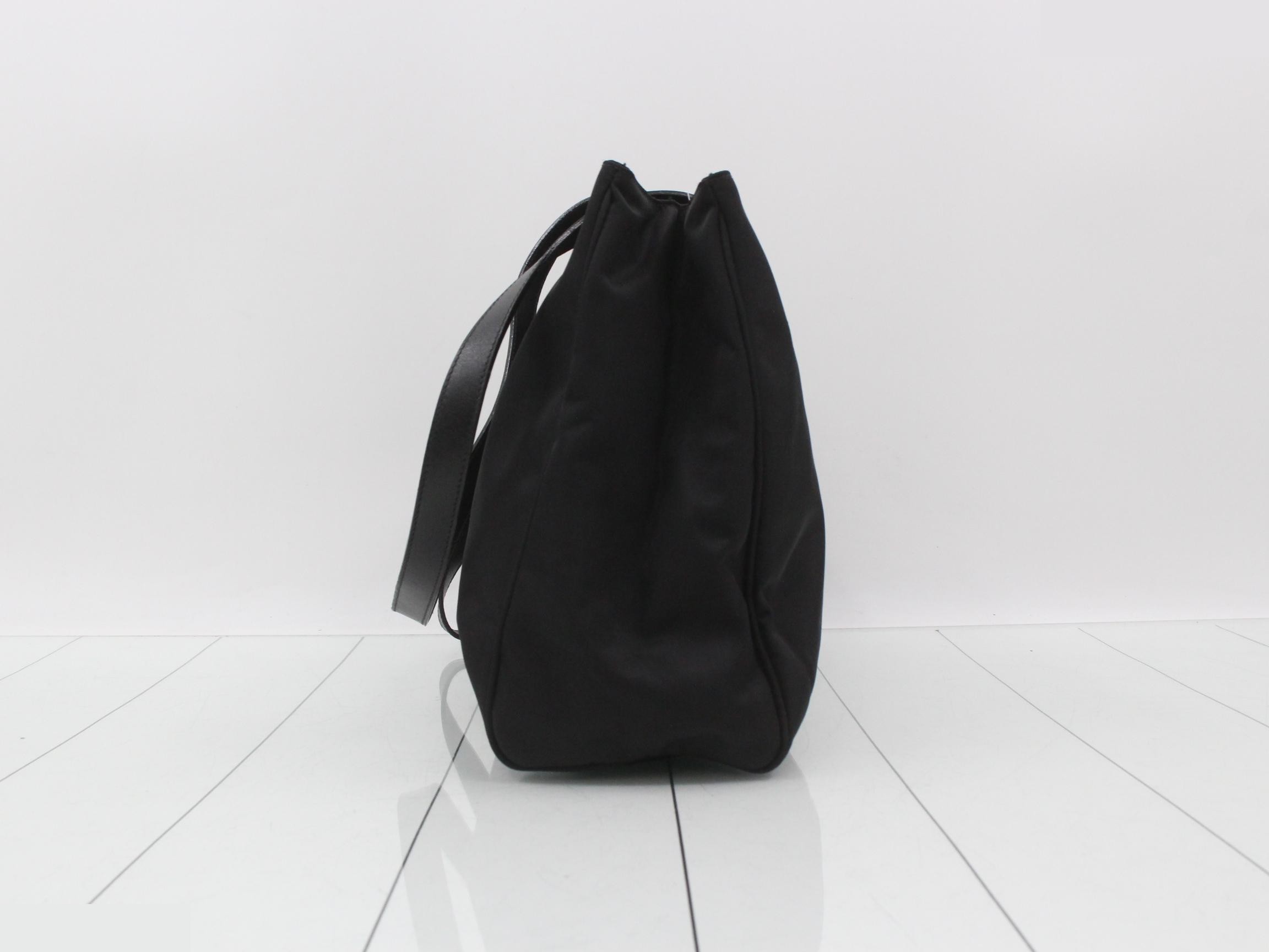 Nylon FF Logo Tote Bag, Black — view 4