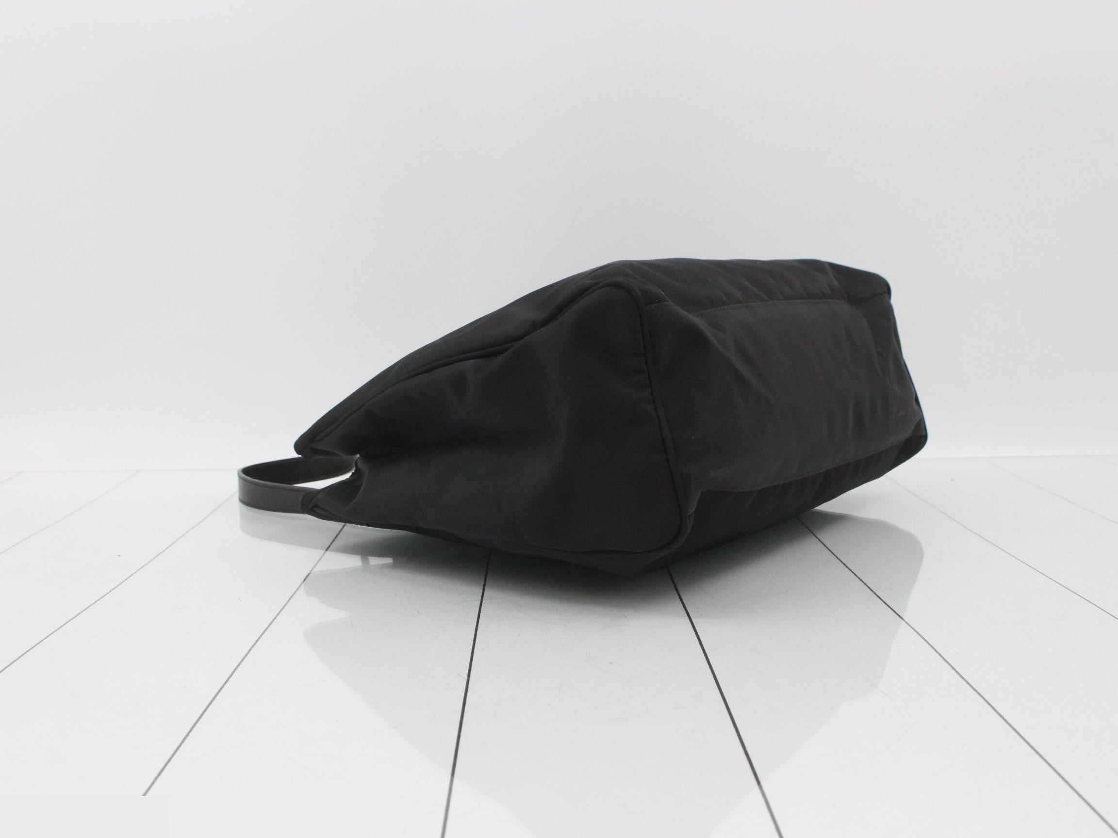Nylon FF Logo Tote Bag, Black — view 5
