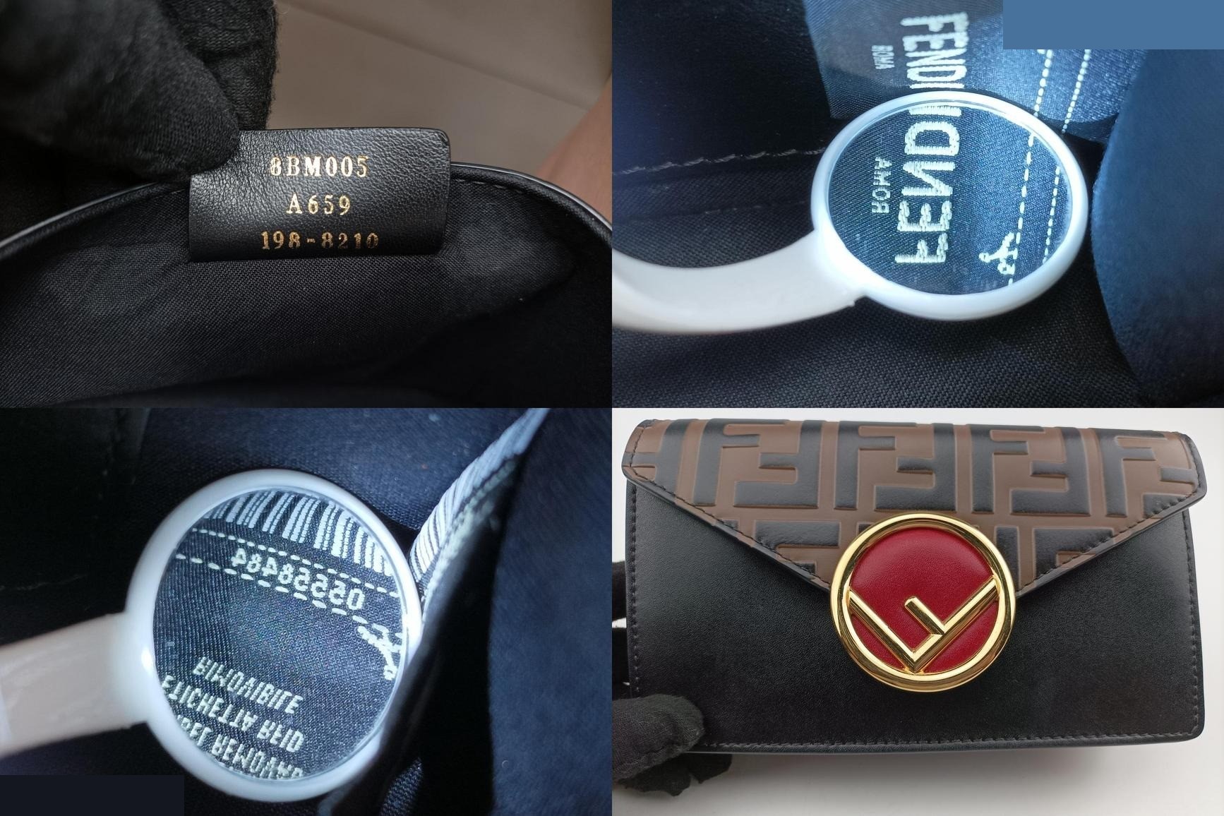 F is Leather Brown x Black — view 8