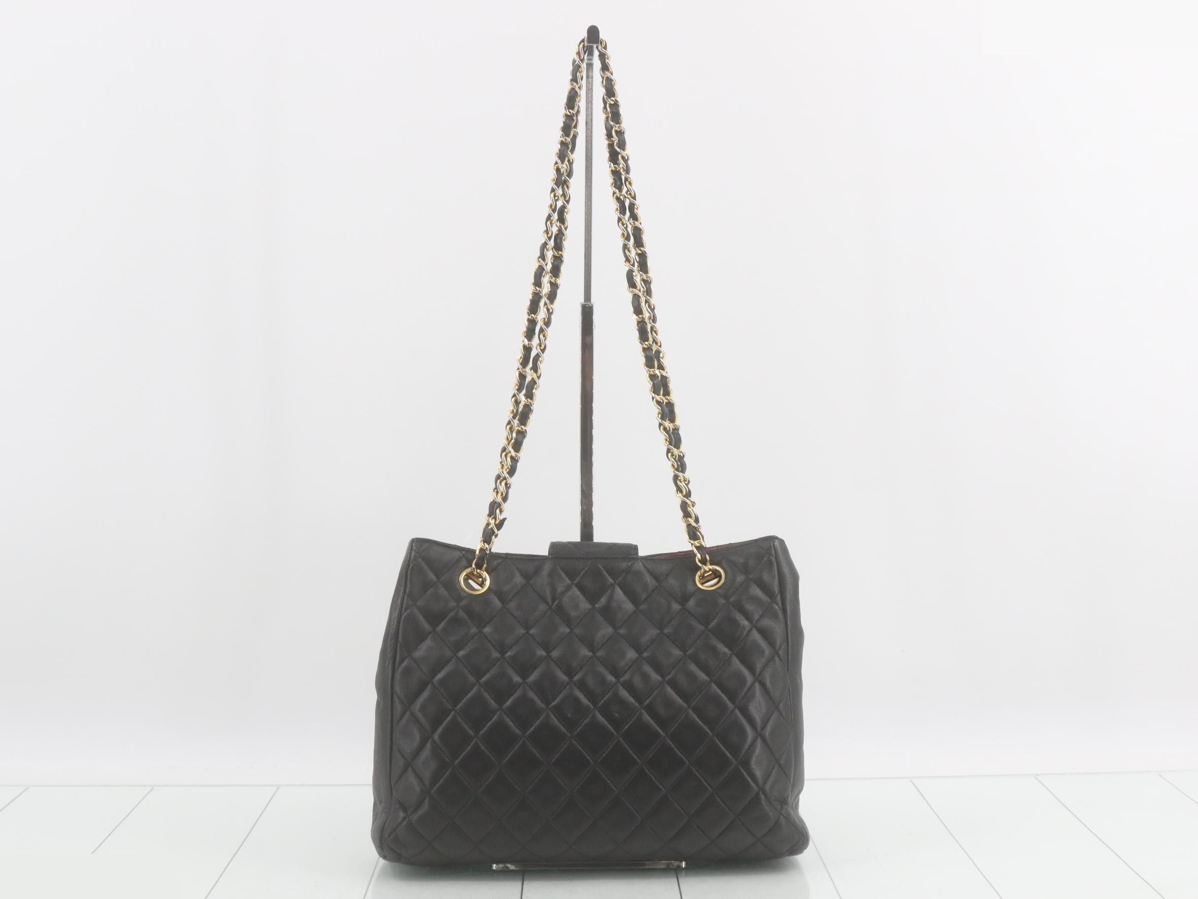 Leather Coco Mark Chain Tote — view 2